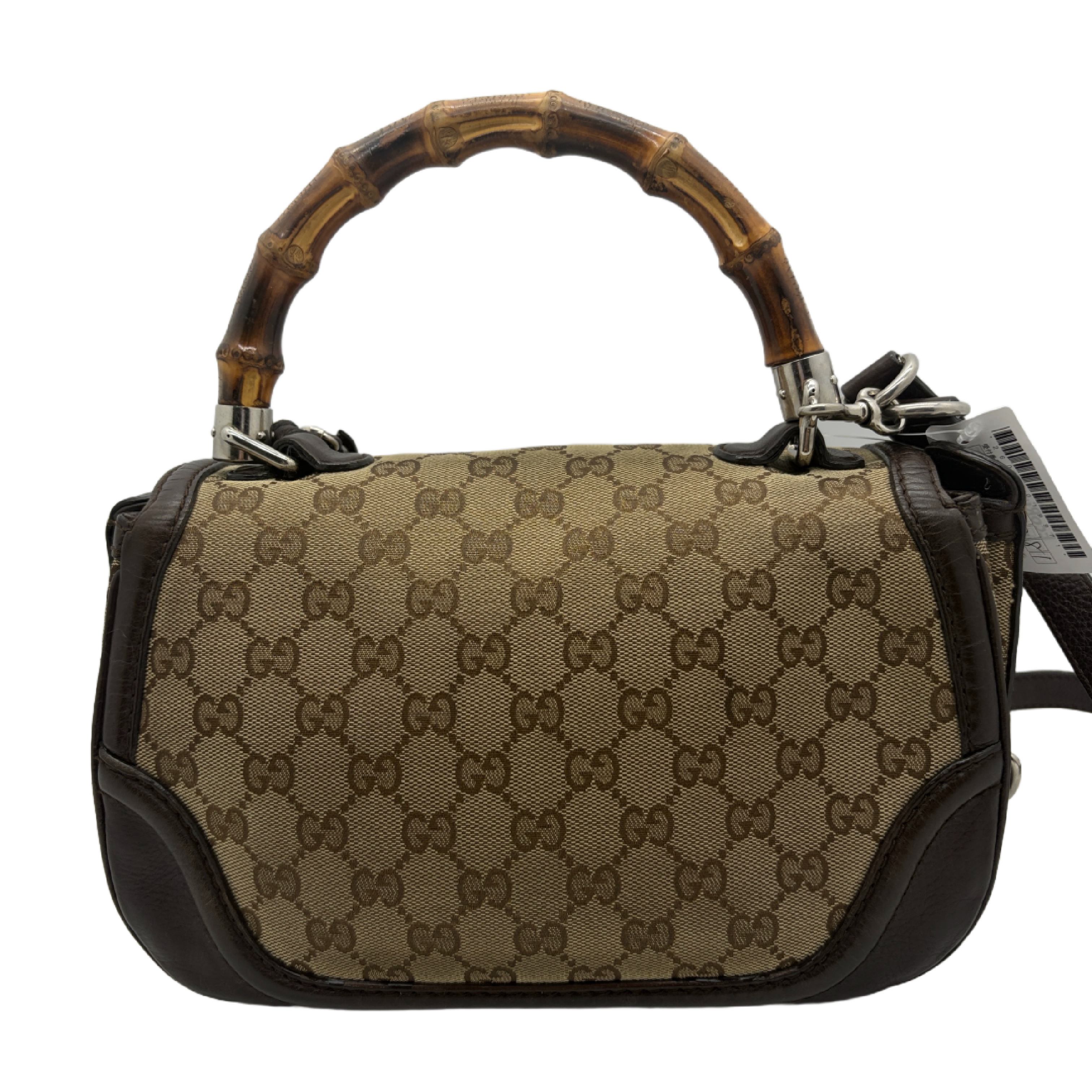 GG Canvas Bamboo Top Handle Bag Handbag — view 2
