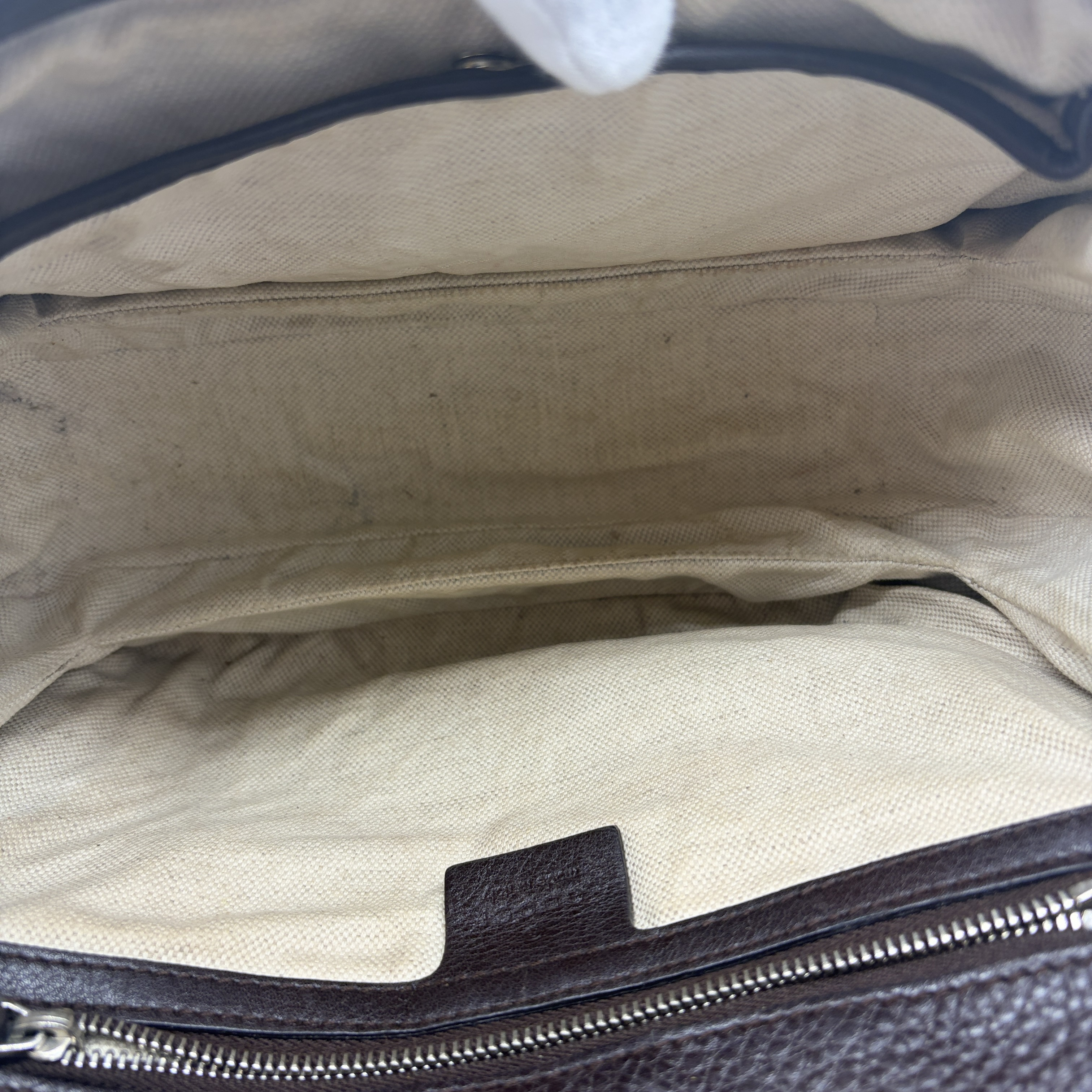 GG Canvas Bamboo Top Handle Bag Handbag — view 11