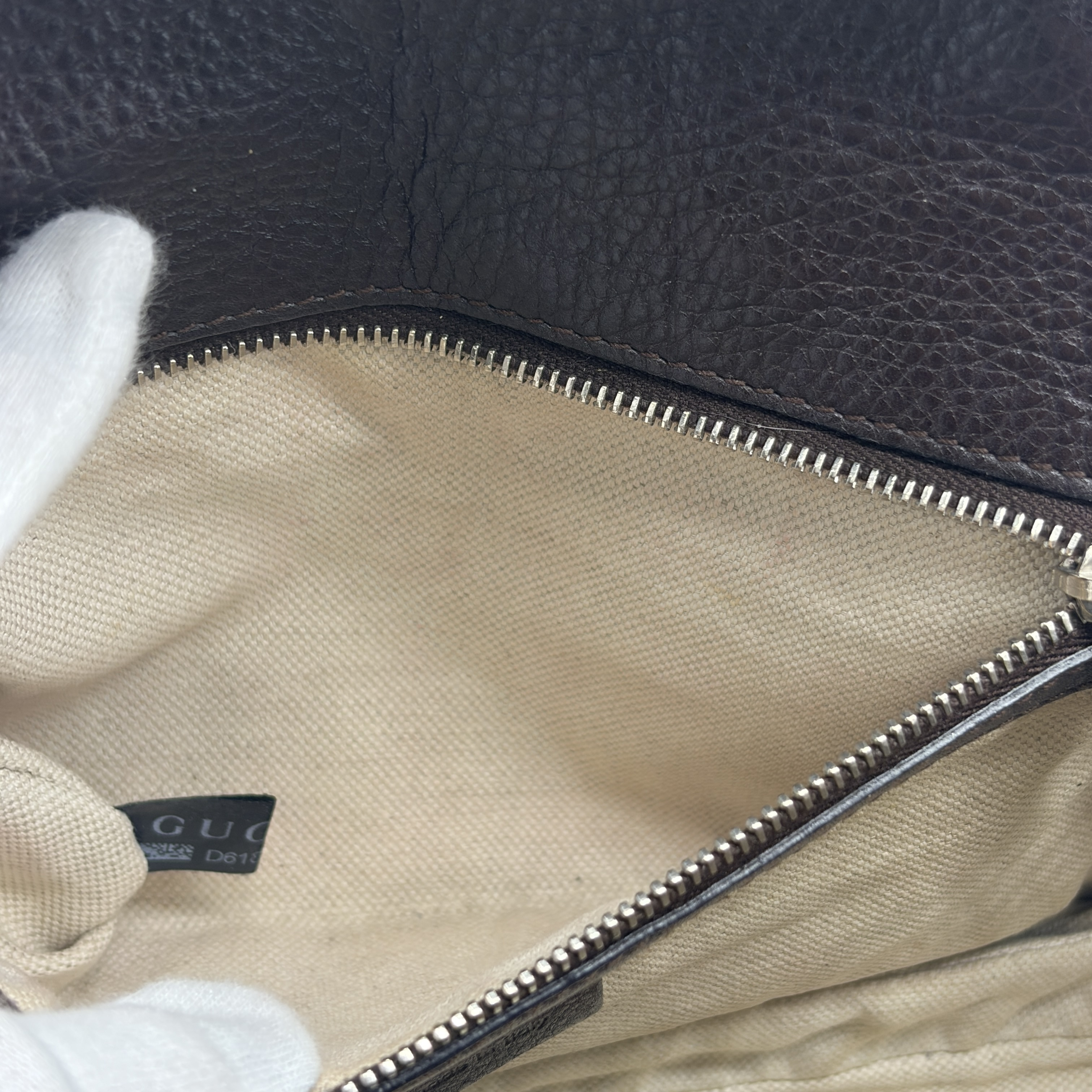 GG Canvas Bamboo Top Handle Bag Handbag — view 13