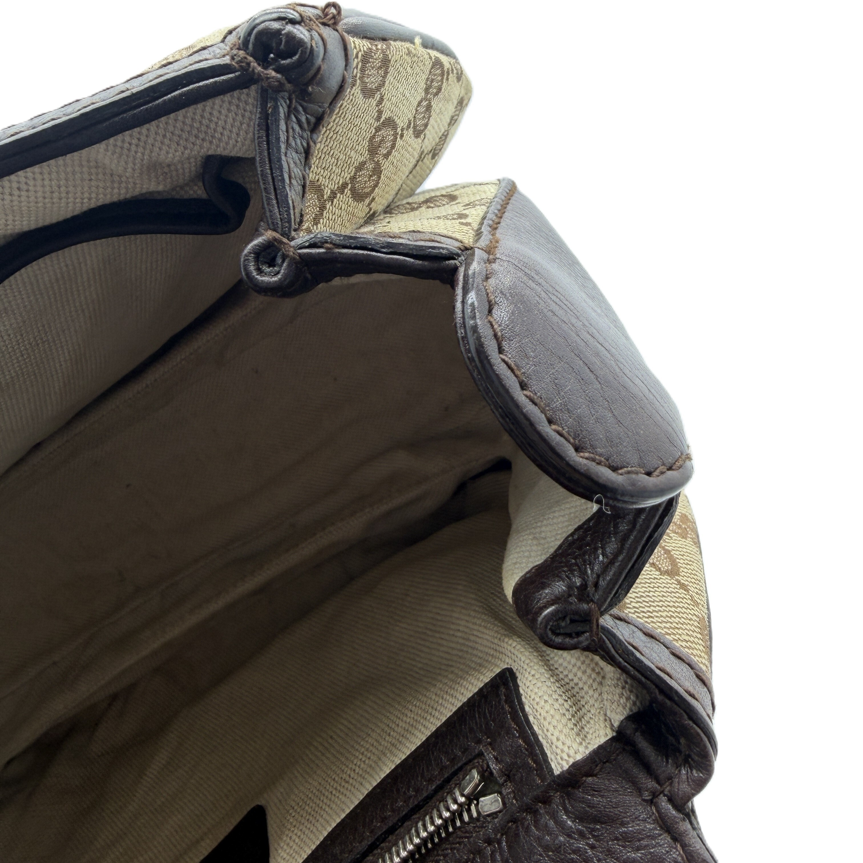GG Canvas Bamboo Top Handle Bag Handbag — view 9