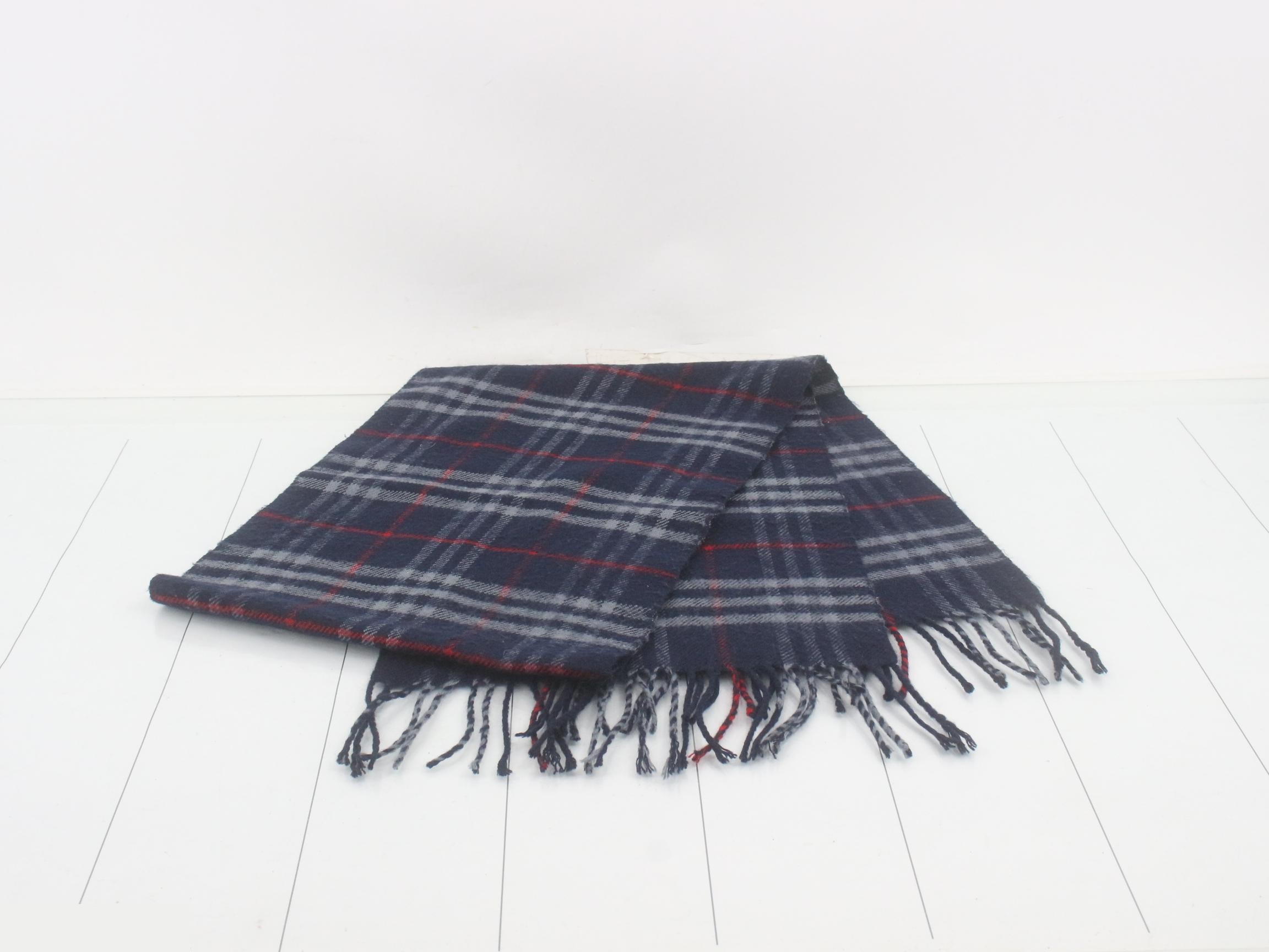 Scarf, Nova Check pattern, navy — view 3