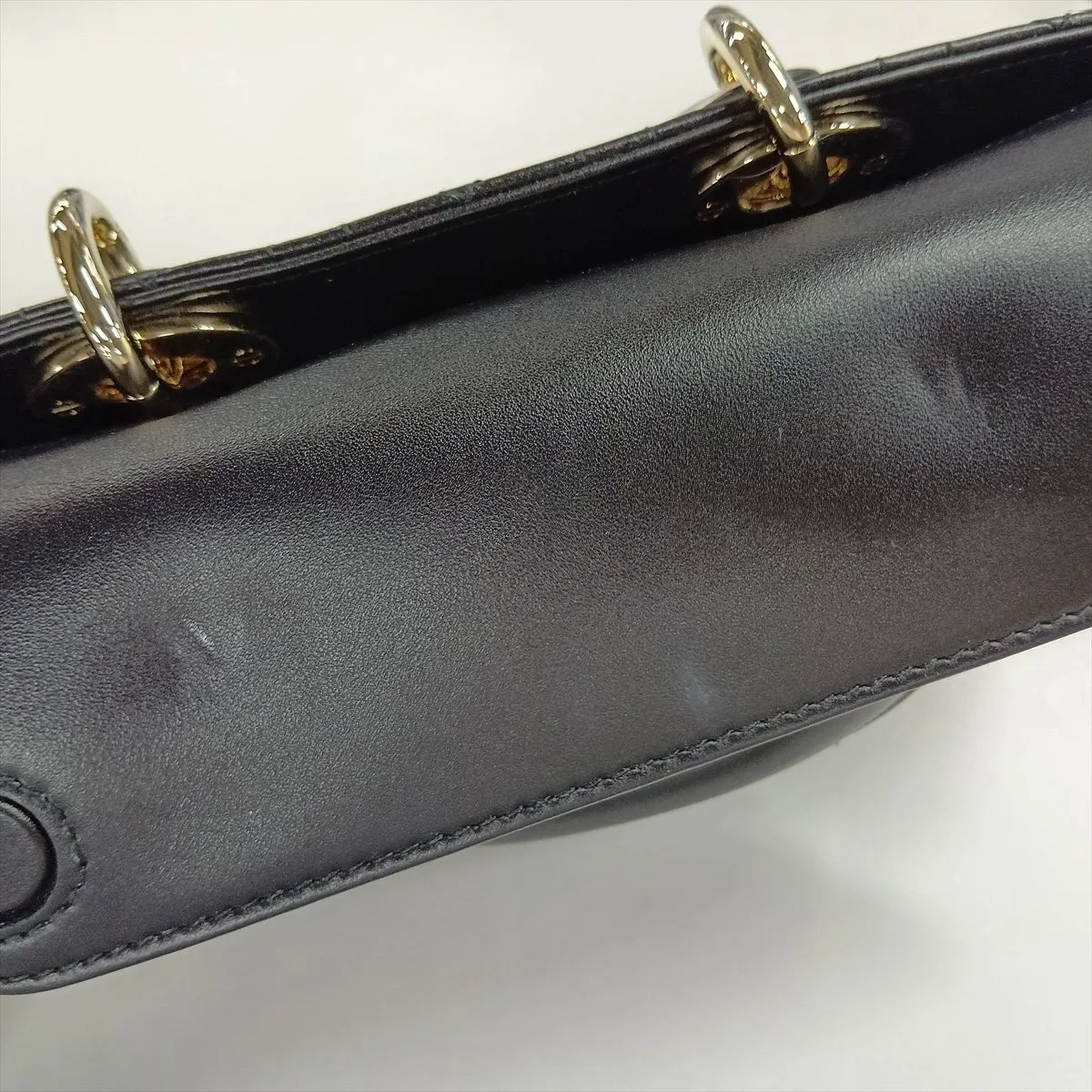 Cannage Lady D-Joy Small Leather 2-Way Handbag, Black — view 10