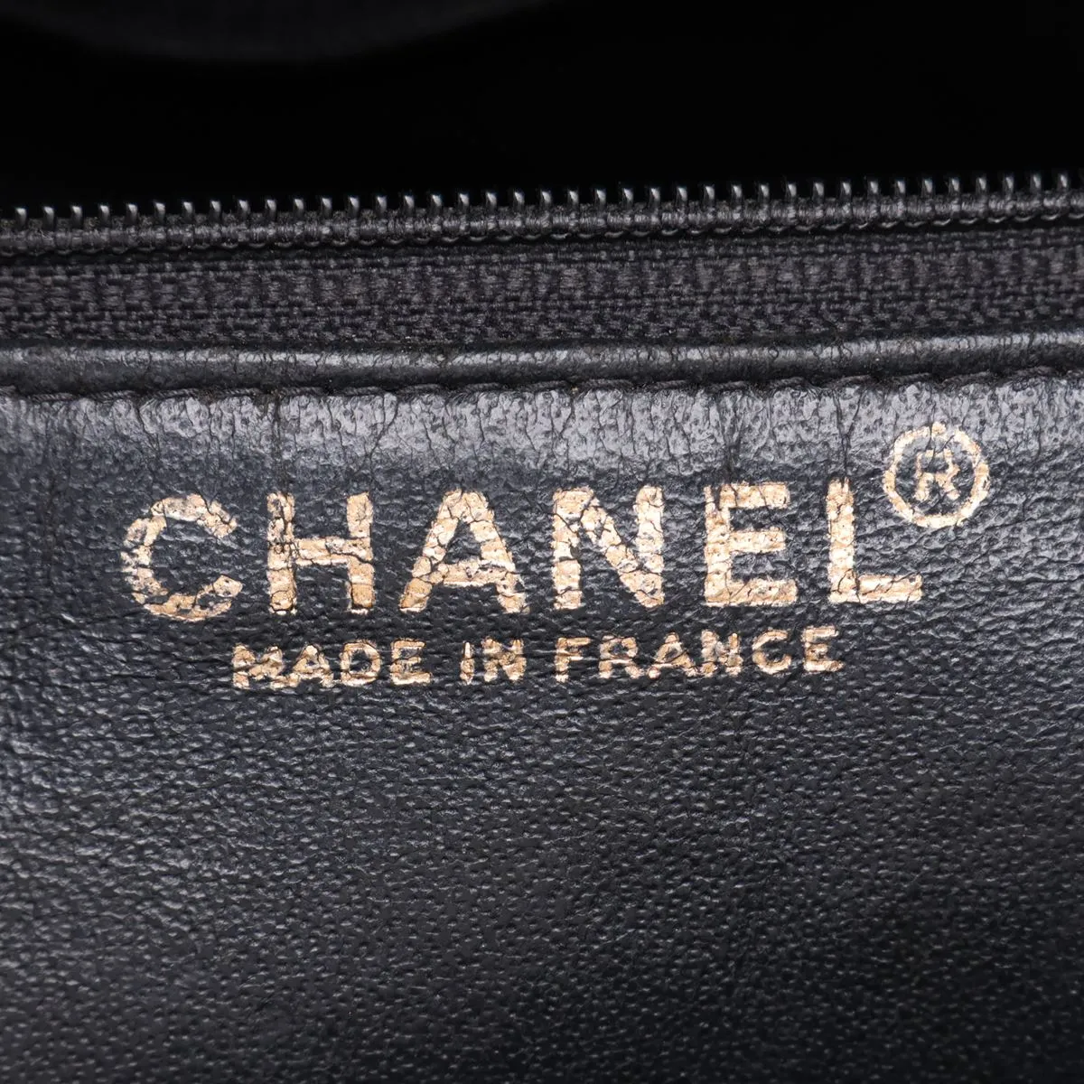 reissue caviar leather tote bag, black with gold hardware. — view 11