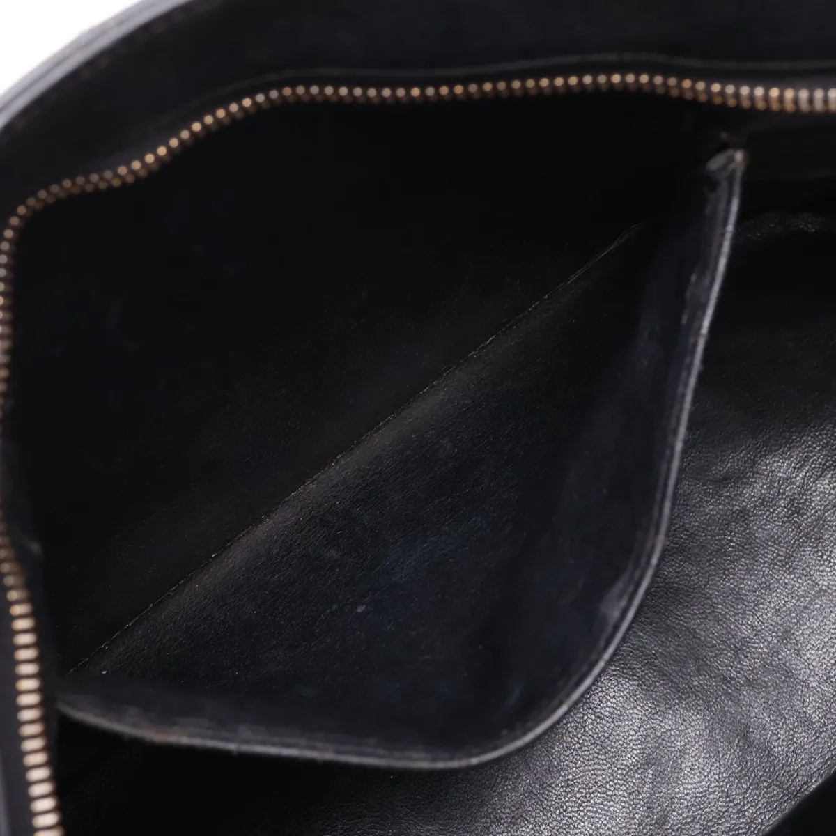 reissue caviar leather tote bag, black with gold hardware. — view 9