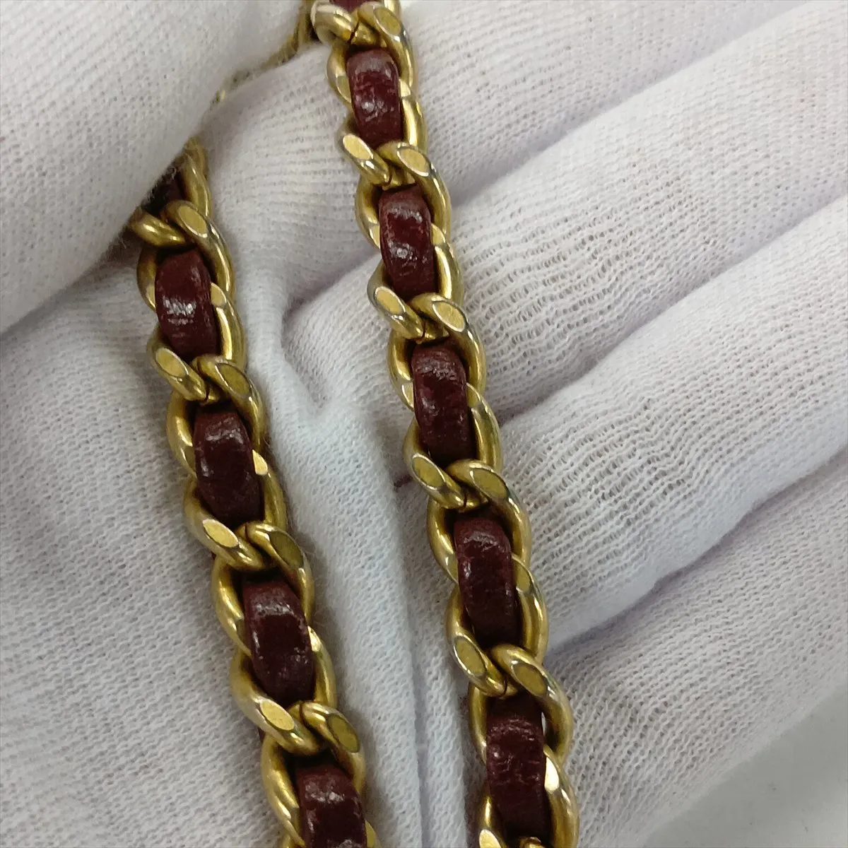 Matelassé Cotton Chain Shoulder Bag, Paris-Hamburg, Navy, Gold Hardware, 26189354, Serial Number 26 — view 11