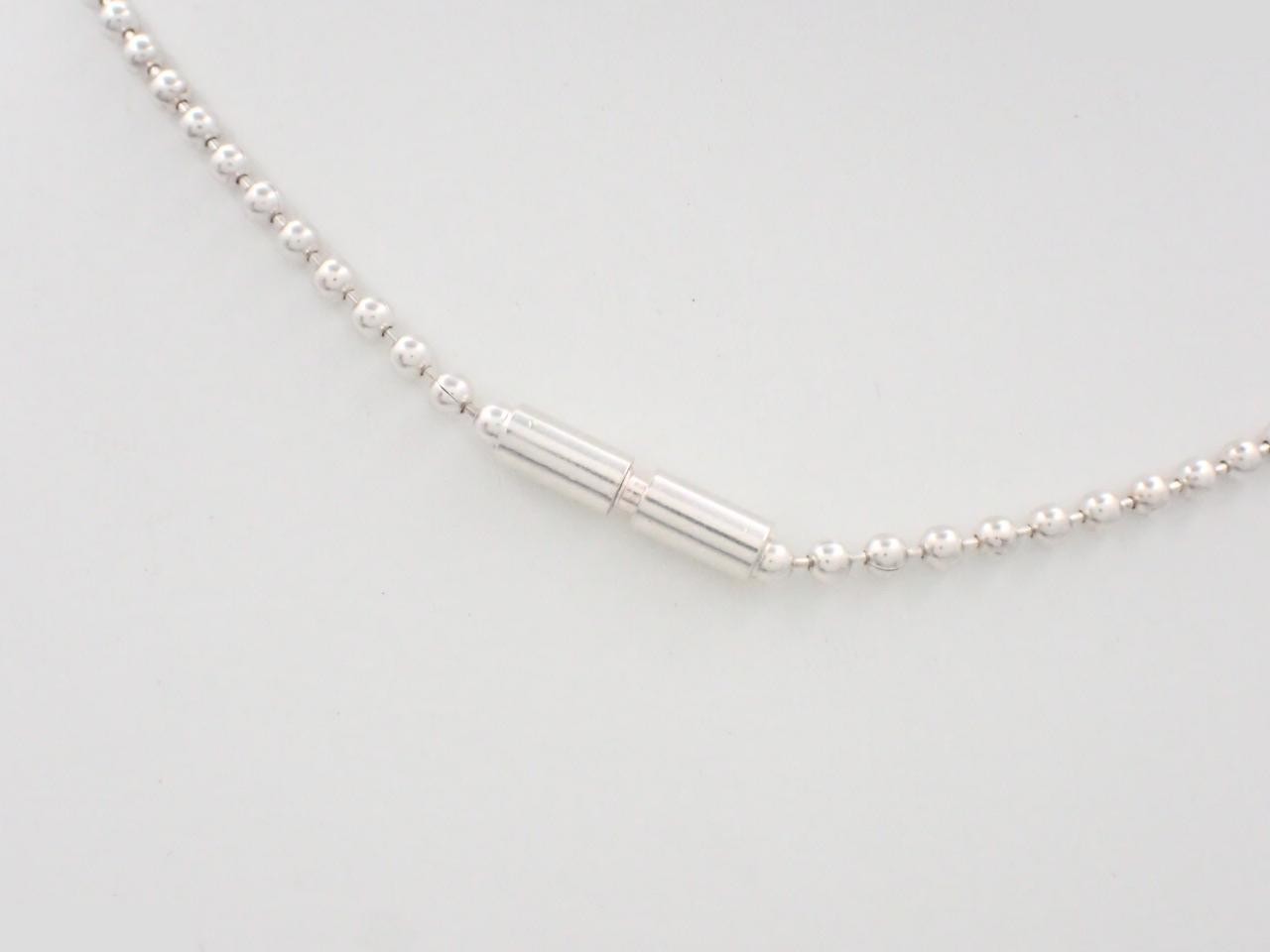 Square plate necklace, SV925 / 12.8g — view 2