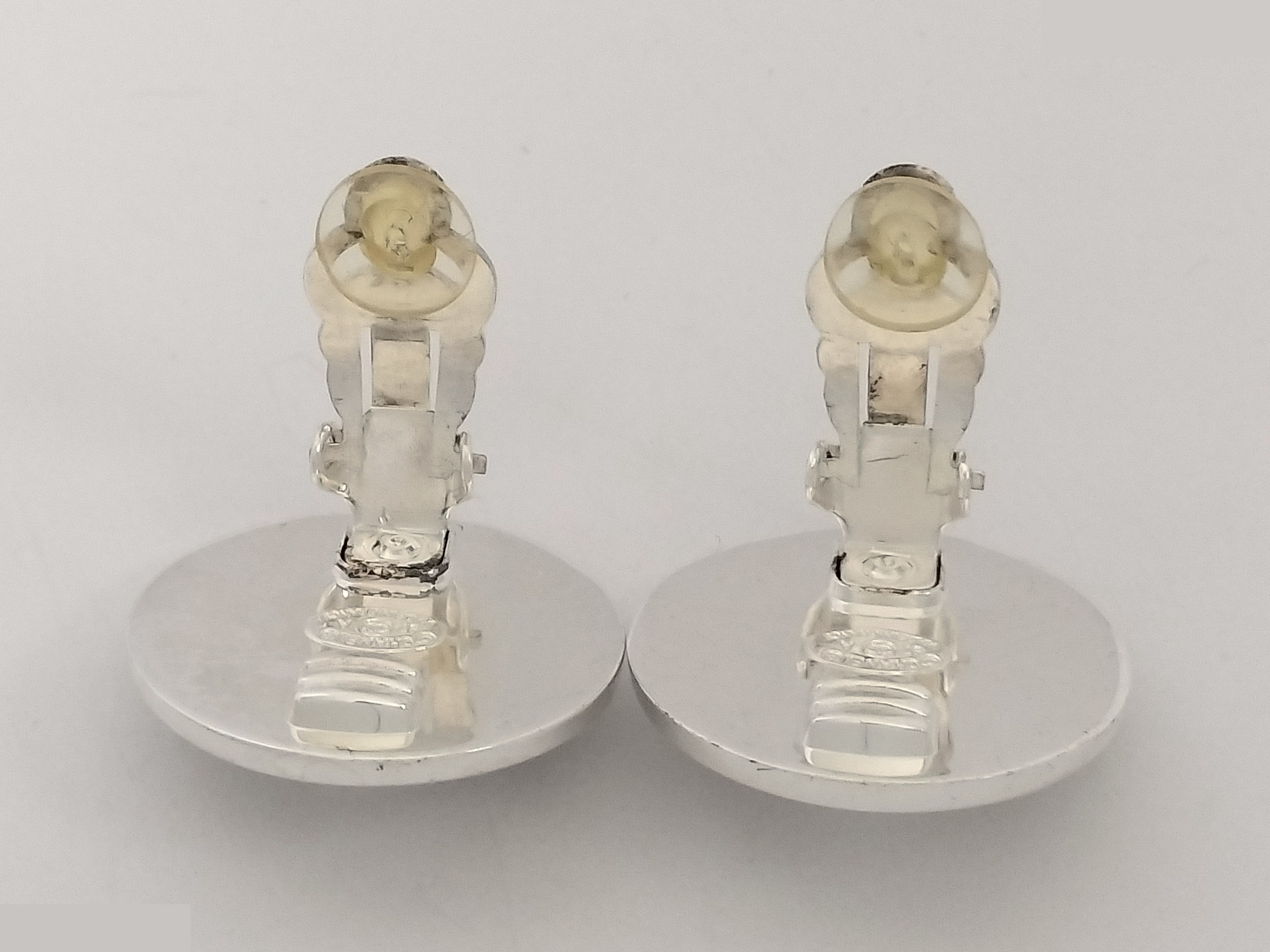 Coco Turnlock Silver Earrings — view 4