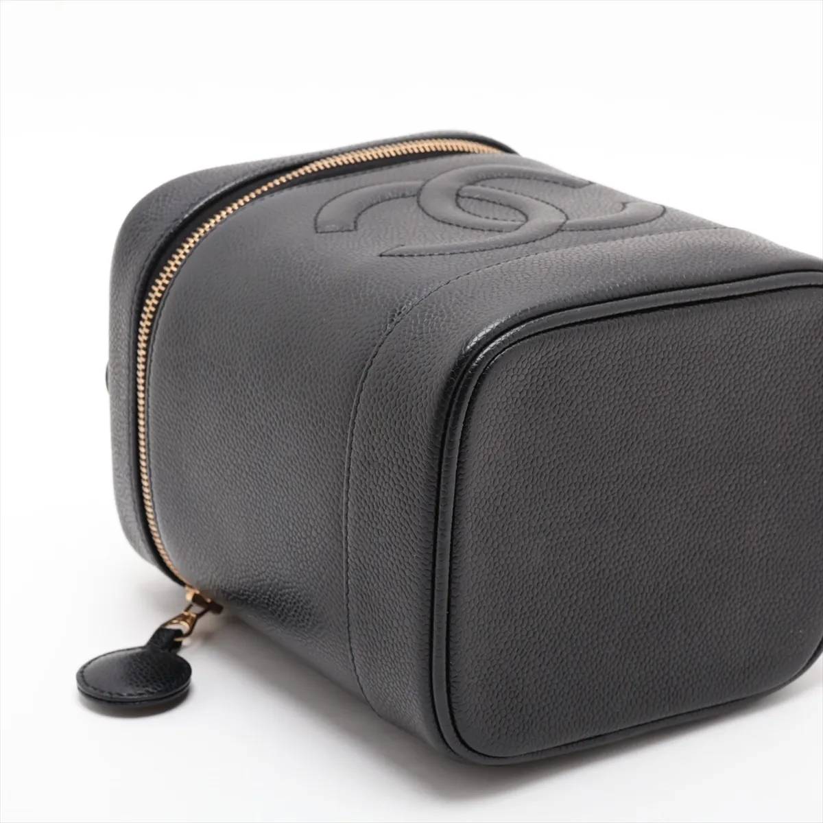 Coco Mark Caviar Skin Vanity Bag, Black with Gold Hardware, 7708921, Series 7 — view 4
