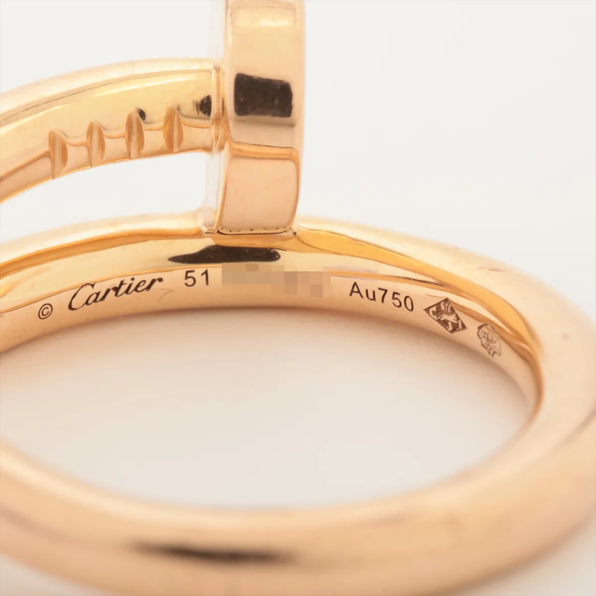 Juste un Clou Ring, 750 (PG), 7.5g, Size 51, DTO212, dents, metal scratches. — view 3