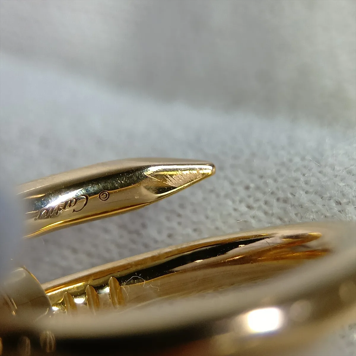 Juste un Clou Ring, 750 (PG), 7.5g, Size 51, DTO212, dents, metal scratches. — view 6