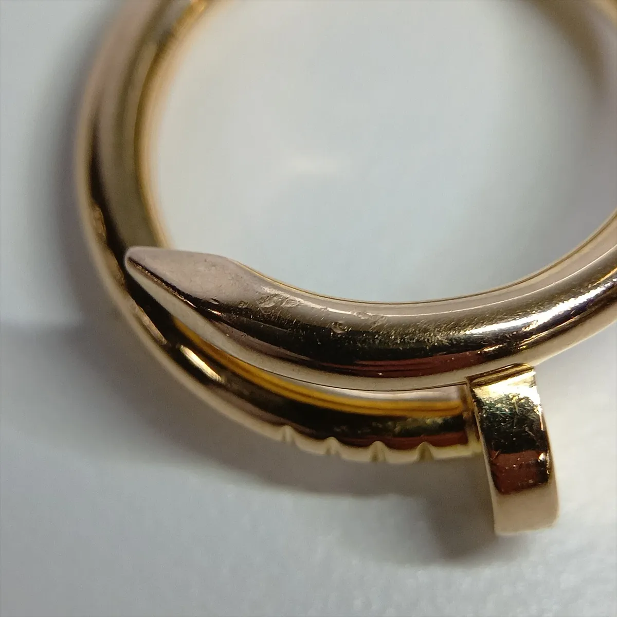 Juste un Clou Ring, 750 (PG), 7.5g, Size 51, DTO212, dents, metal scratches. — view 7