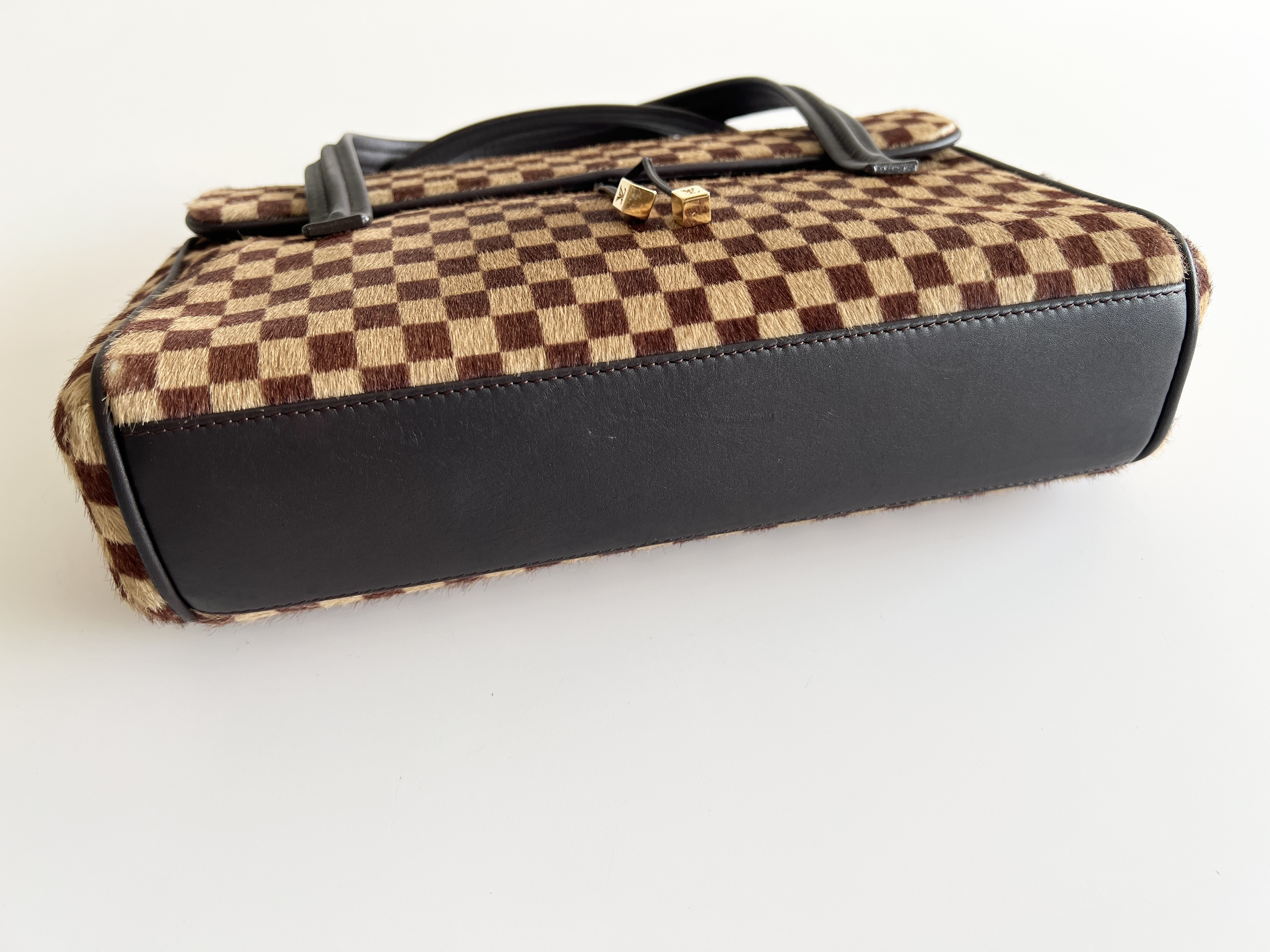 Damier Sauvage Lion Haircalf Fur Leather Handbag — view 13