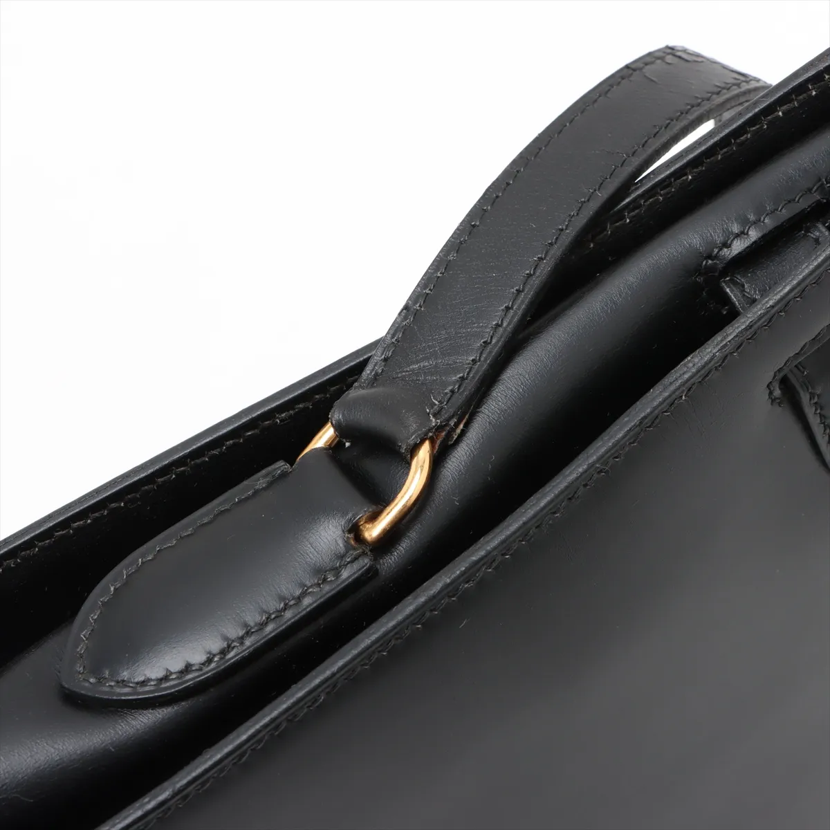 [Individually wrapped] Hermes Kelly Sports GM Box Calf Black Gold Hardware S:1989 — view 14