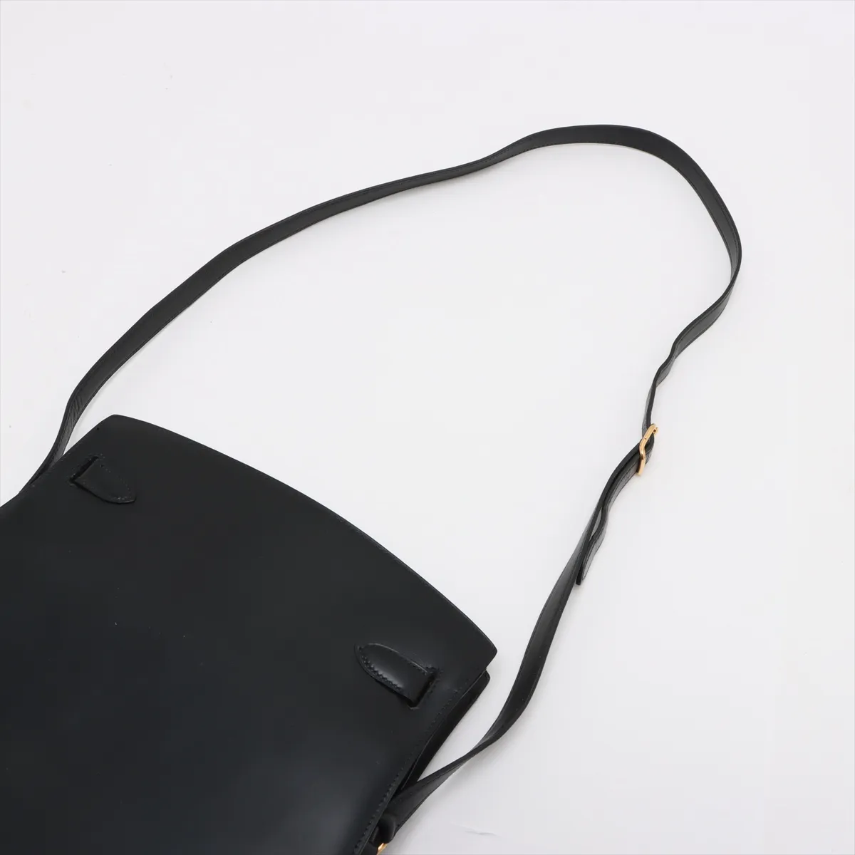 [Individually wrapped] Hermes Kelly Sports GM Box Calf Black Gold Hardware S:1989 — view 5