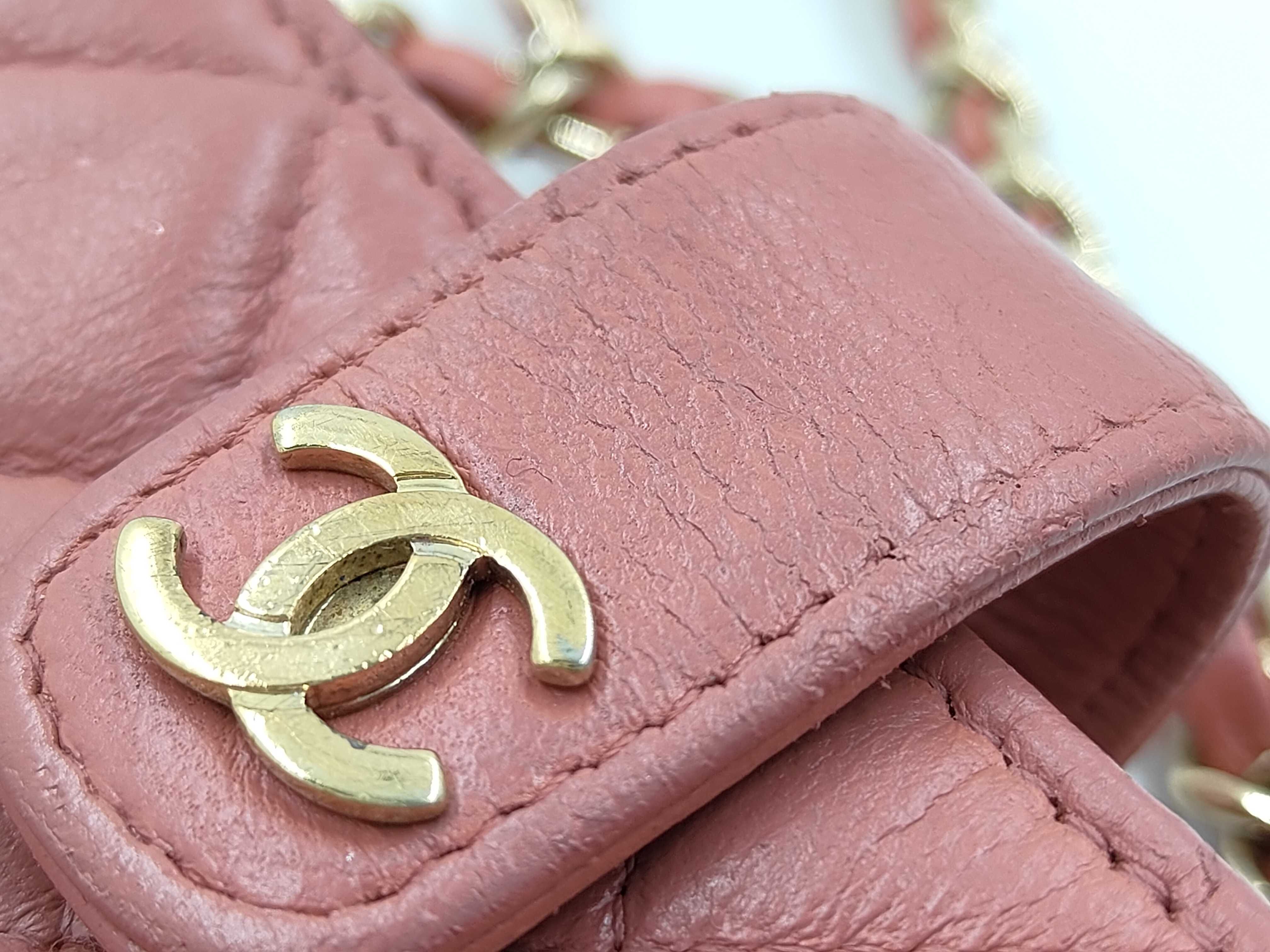 Coco Mark Mini Matelassé Valentine Chain Shoulder Bag Pink Shoulder Bag — view 5