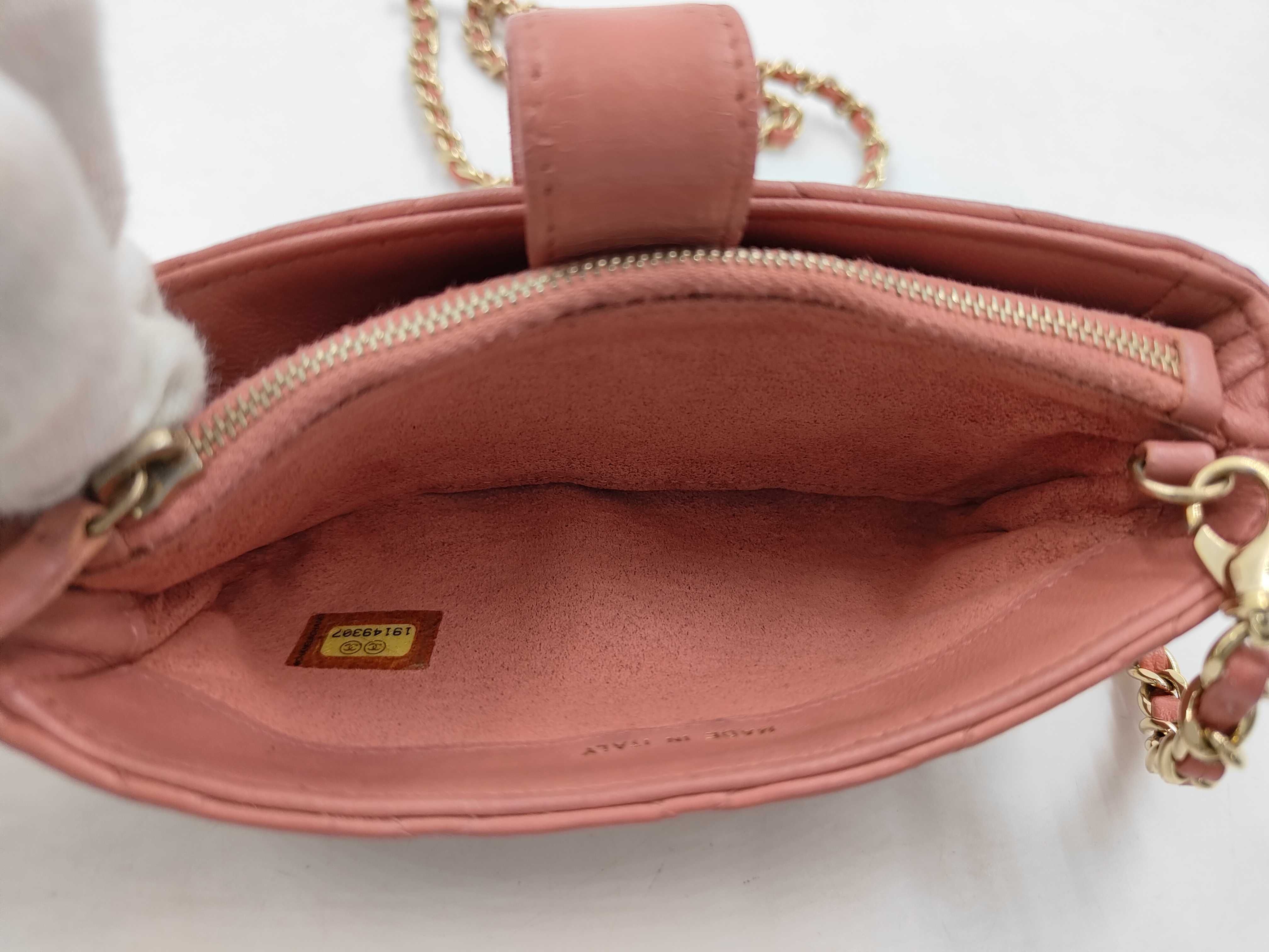Coco Mark Mini Matelassé Valentine Chain Shoulder Bag Pink Shoulder Bag — view 10