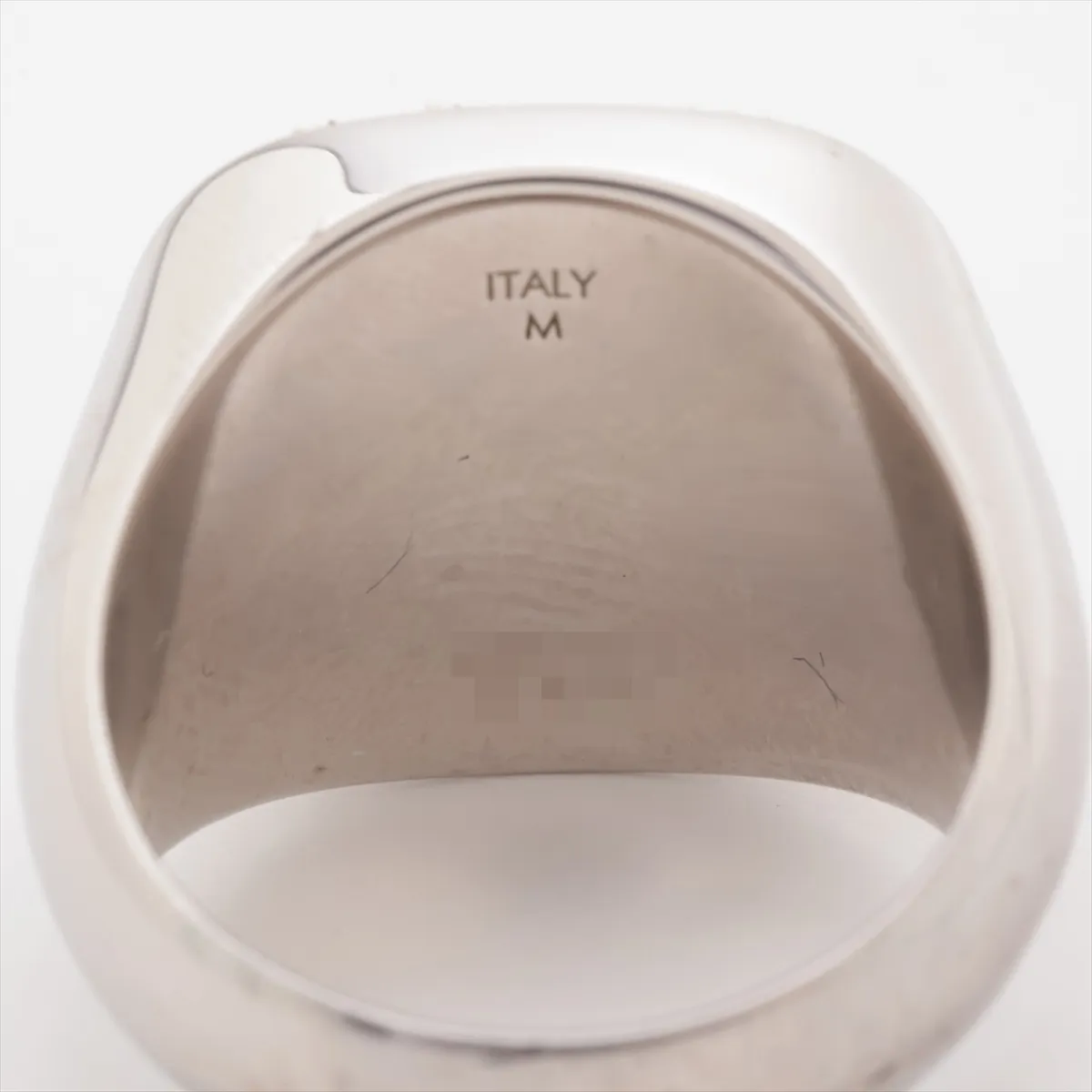 M00515 Bague Monogram Padlock Ring LE0291 M Metal x PVC Silver x Brown (Dents, — view 3