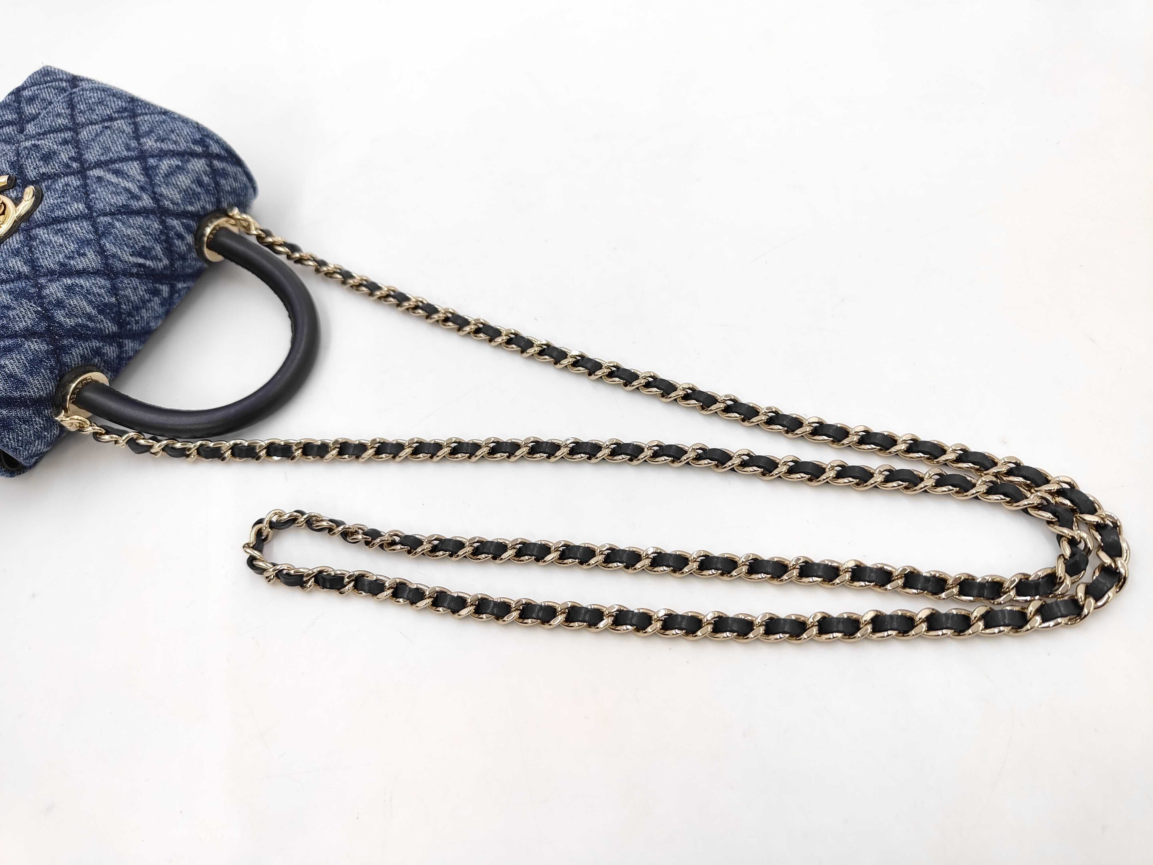 Coco Handle Mini Denim 2-Way Handbag (Random Serial Number) — view 4