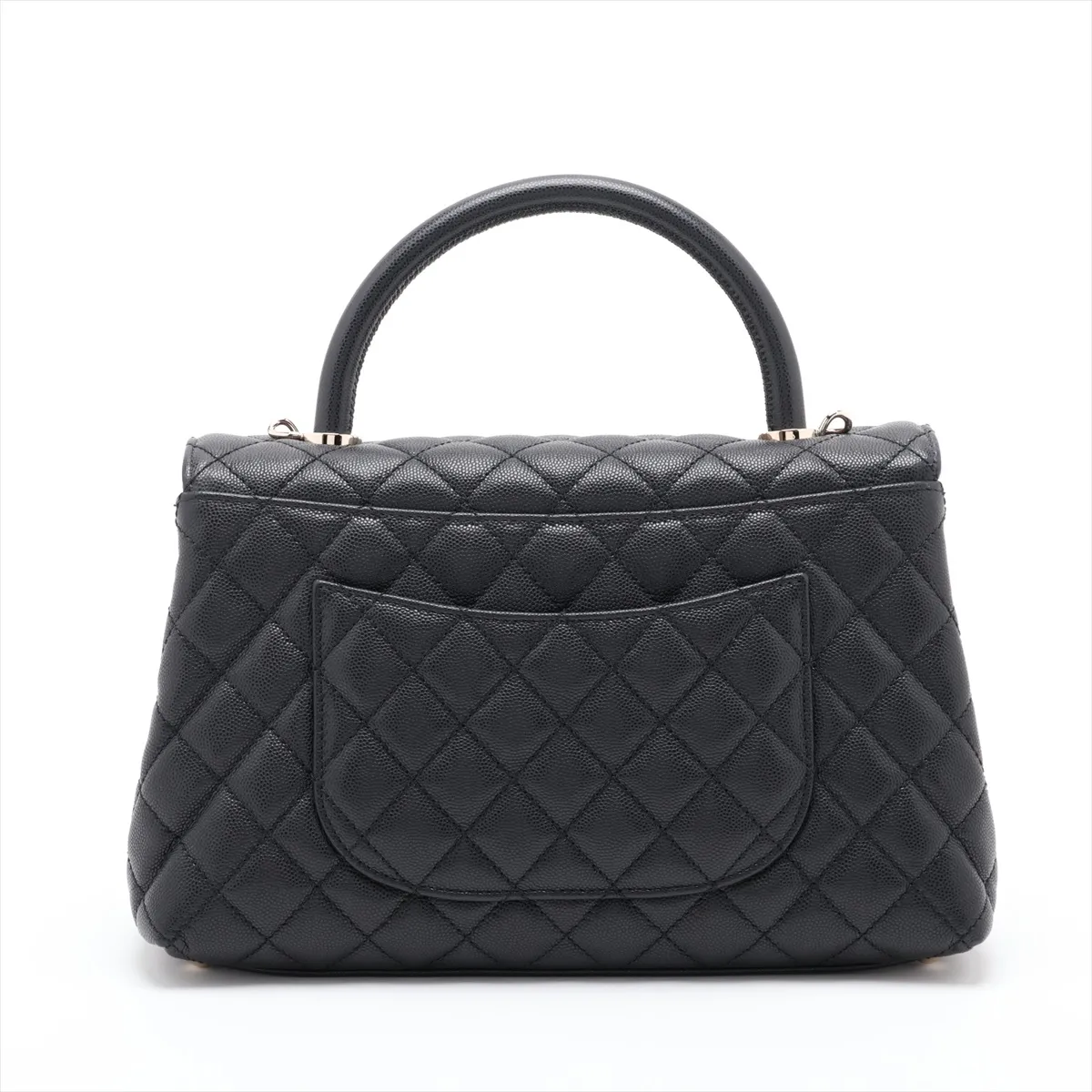 [Individually packaged] Chanel Coco Handle 29 S Caviar Skin 2-Way Handbag, Black with Gold Hardware, NC262U07, Random Plate, A92991 — view 2