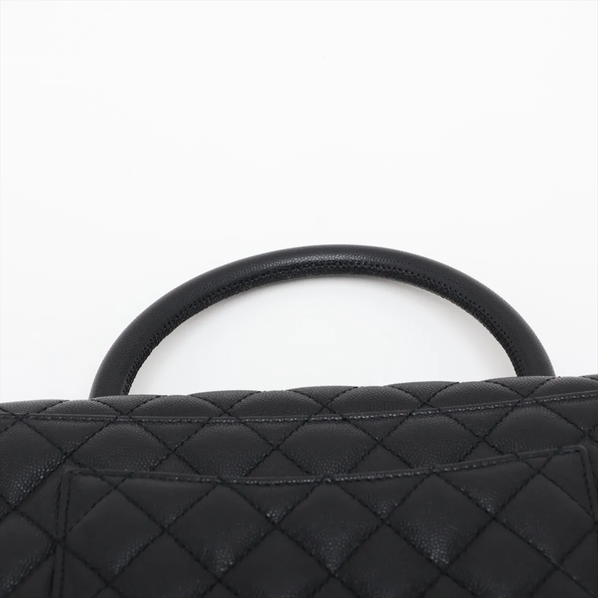 [Individually packaged] Chanel Coco Handle 29 S Caviar Skin 2-Way Handbag, Black with Gold Hardware, NC262U07, Random Plate, A92991 — view 6
