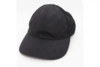 GG Nylon Baseball Cap, Black