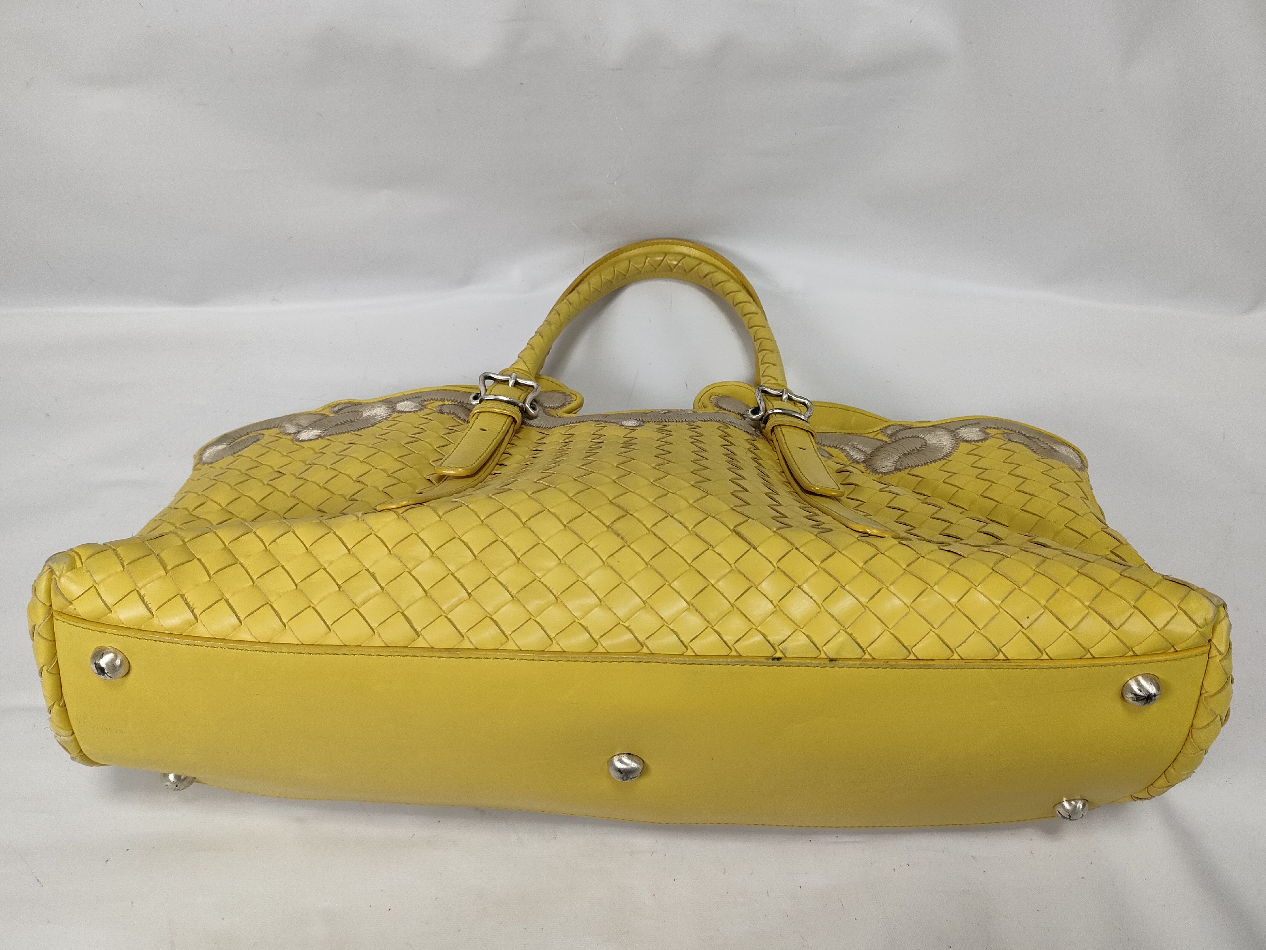 Intrecciato Embroidered Limited Edition Leather Tote Bag — view 7
