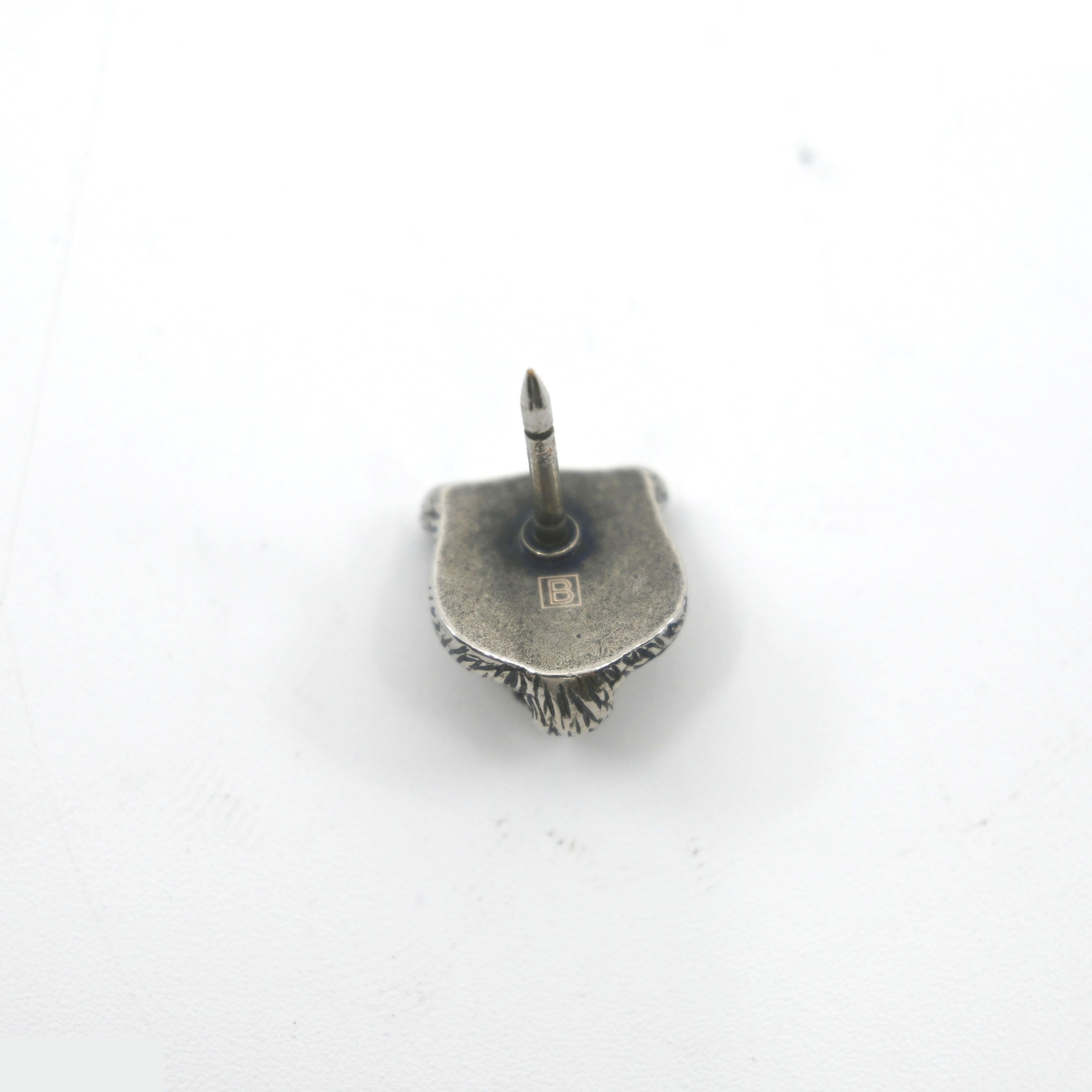 Lapel pin, animal head, 925g / 3.8g — view 5