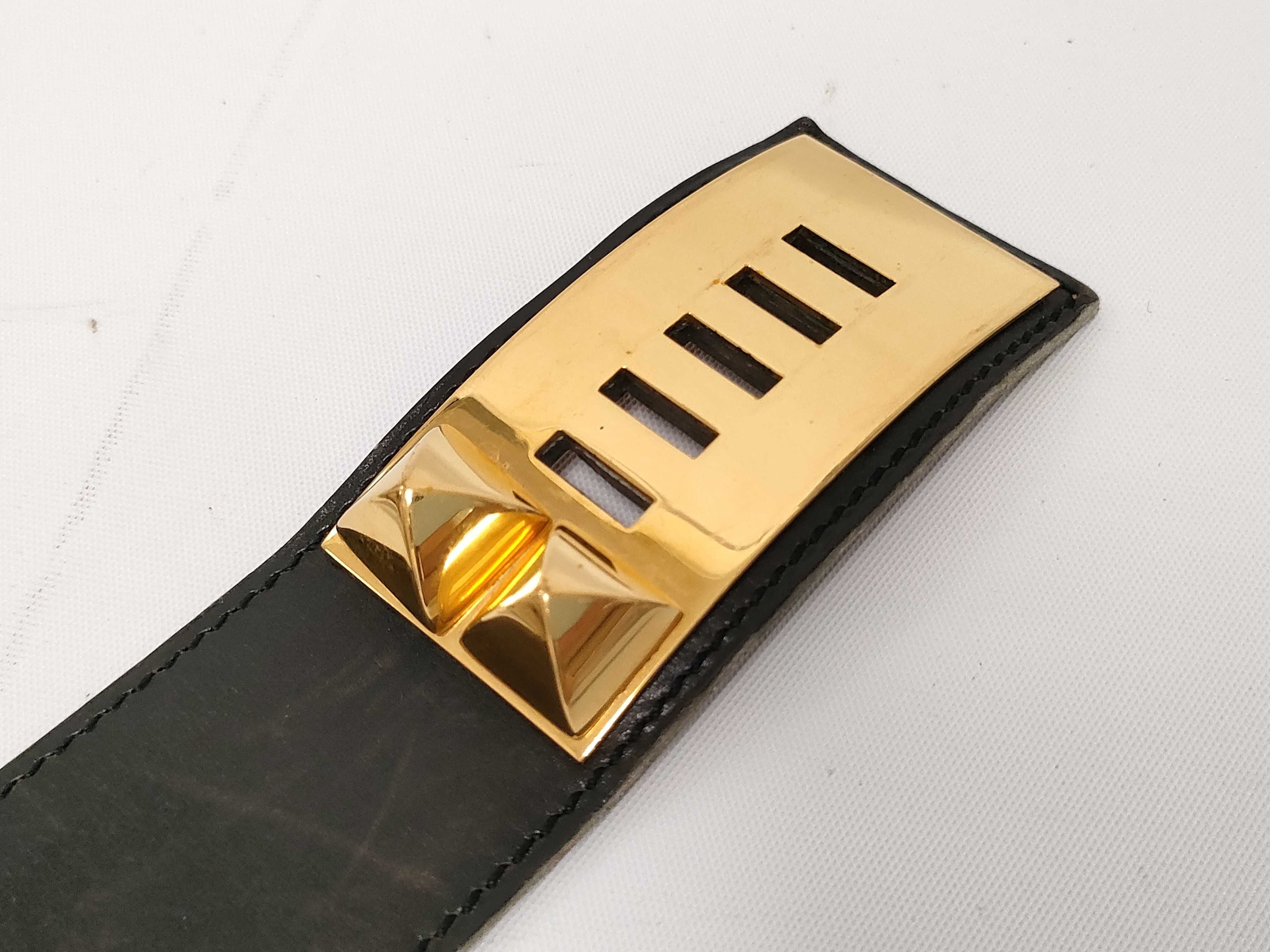Collier de Chien Belt, Black x Gold — view 10