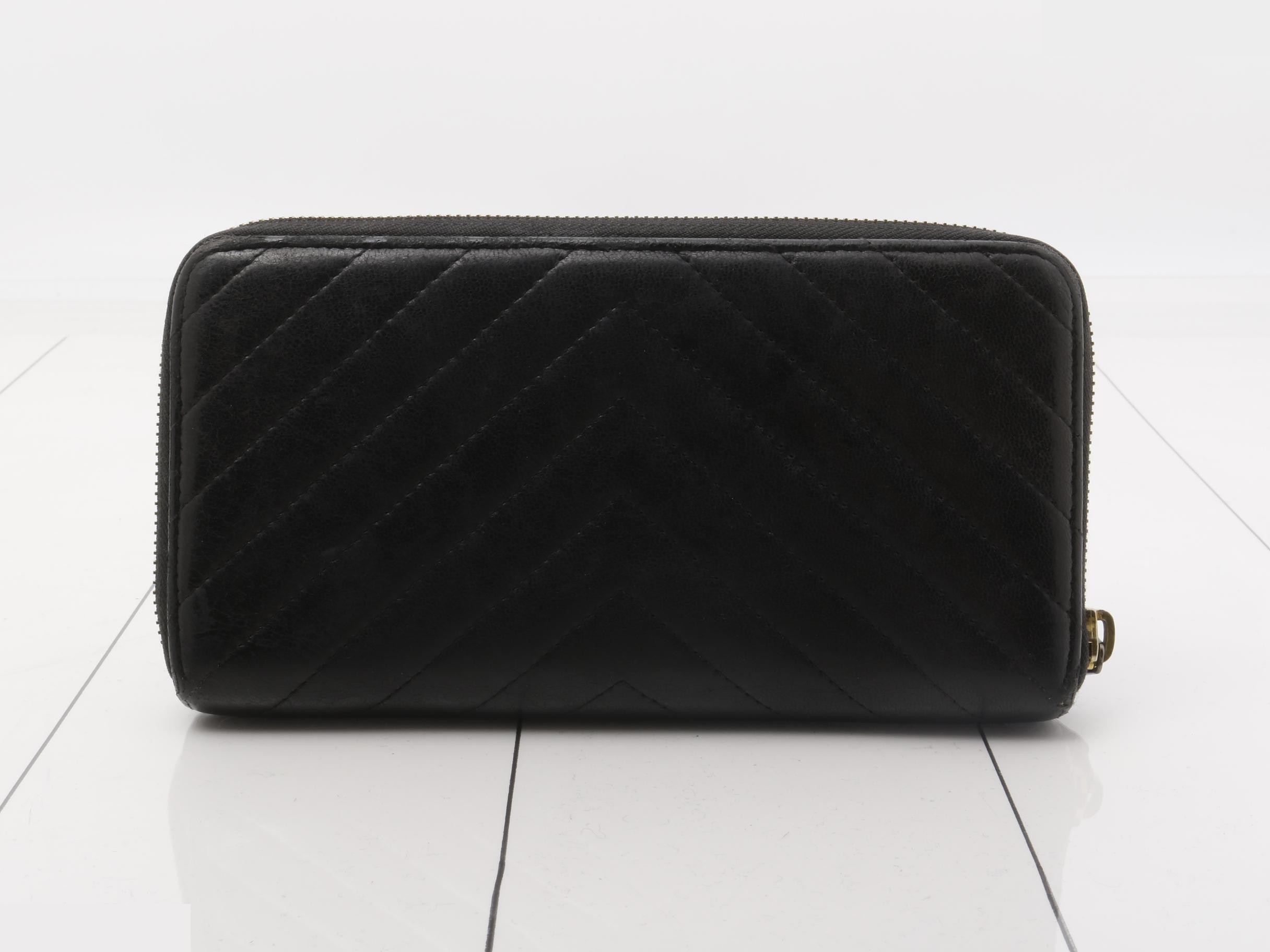 V-stitch Zippy Wallet (Long Wallet) — view 2