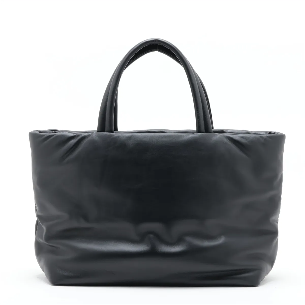 756269 Leather Tote Bag, Black — view 2