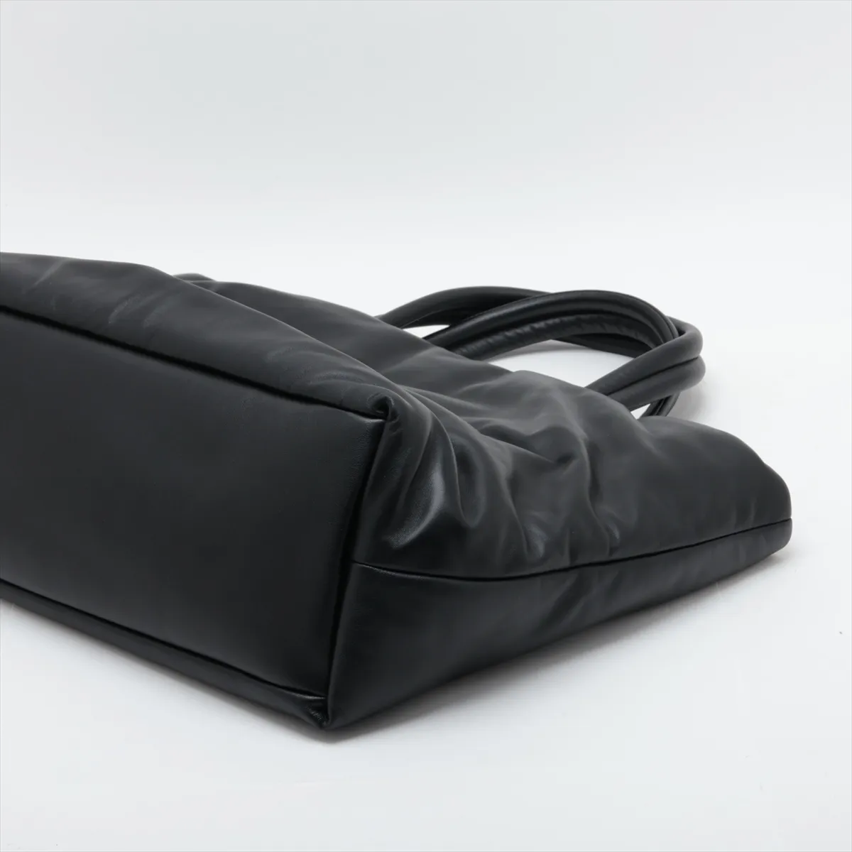 756269 Leather Tote Bag, Black — view 3