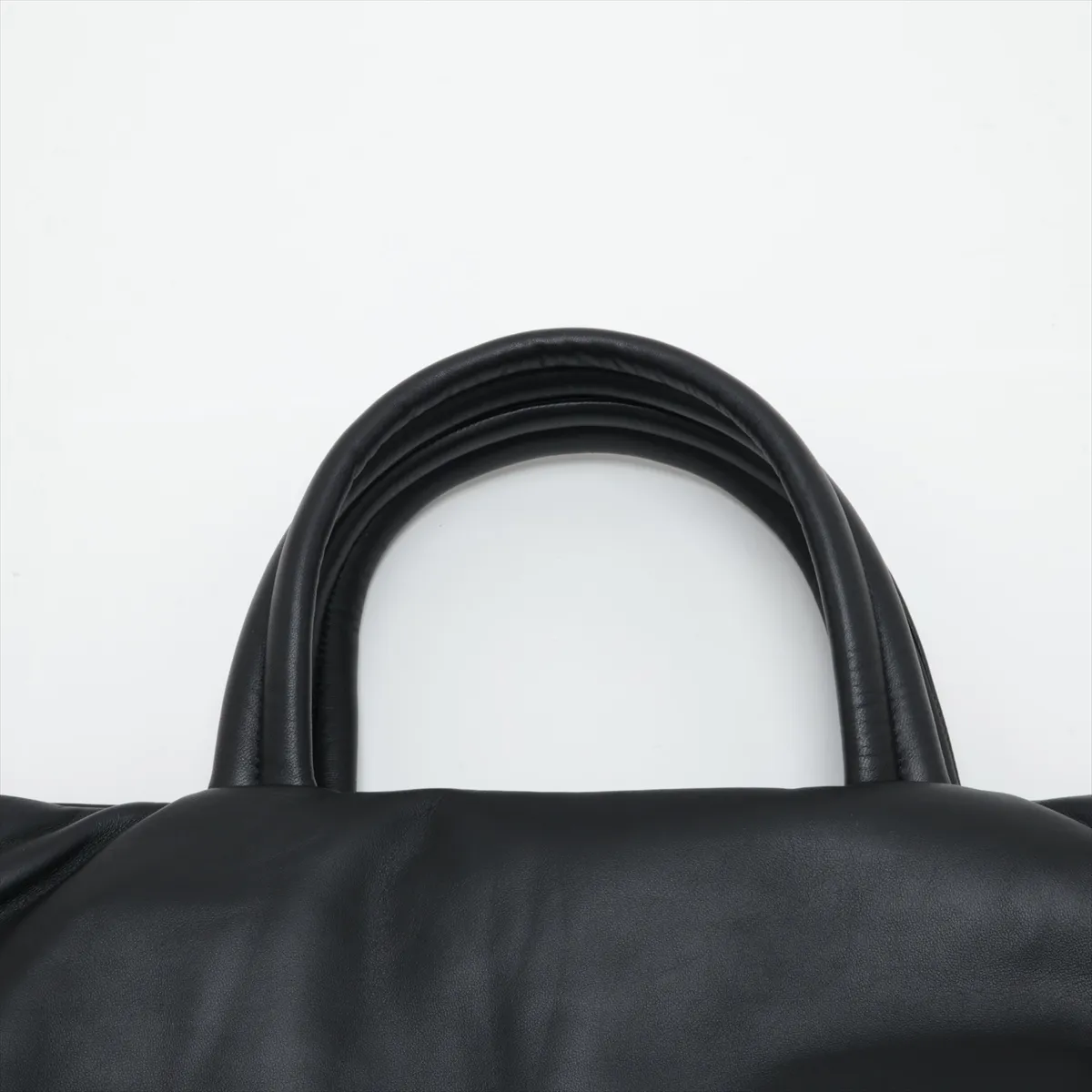 756269 Leather Tote Bag, Black — view 6