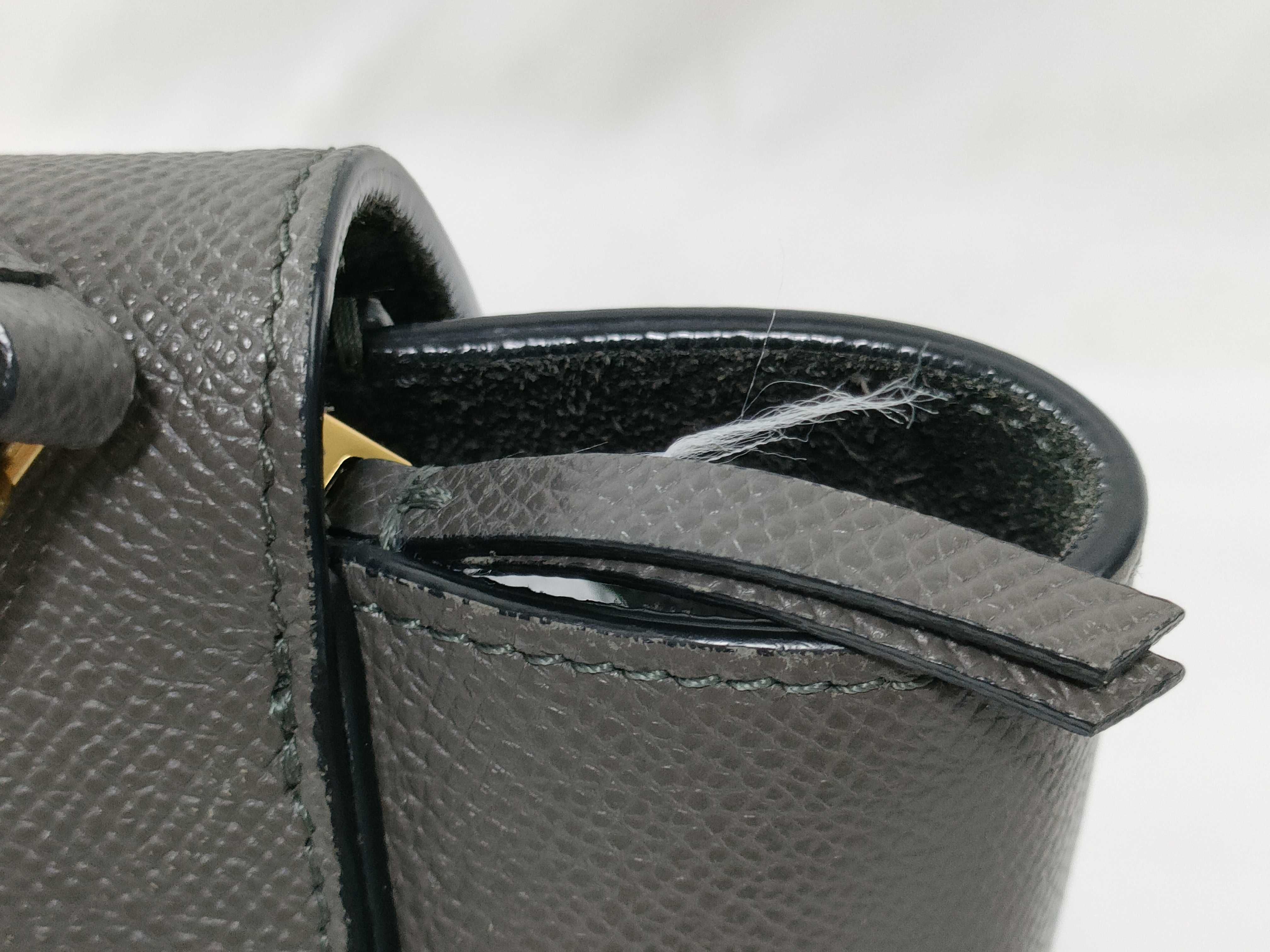 Belt Bag Nano Leather 2-Way Handbag, Gray — view 3