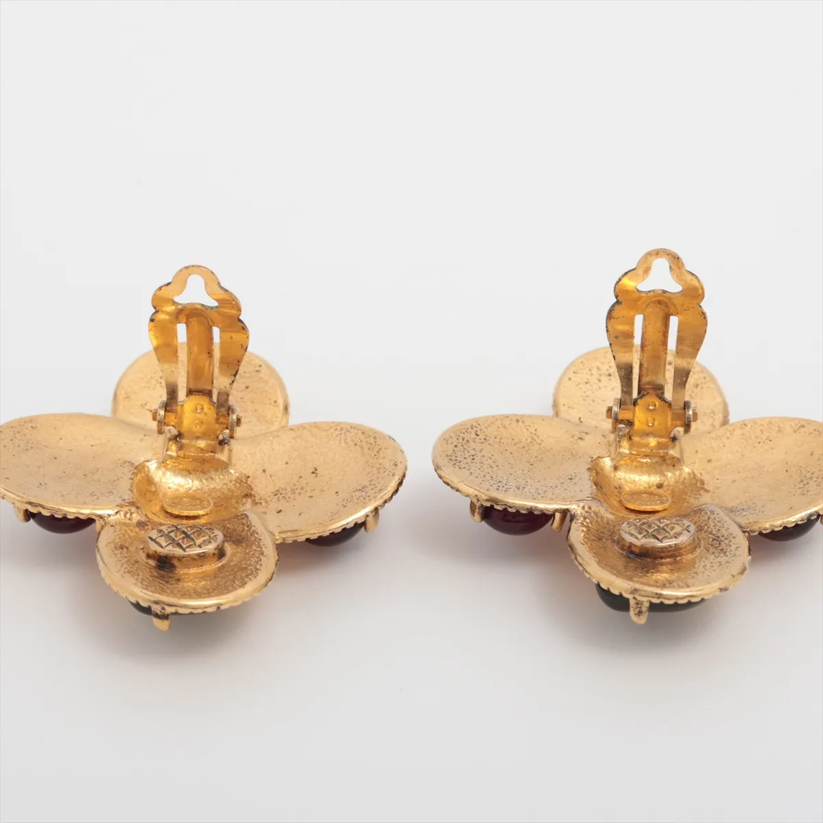 Coco Mark 97A Earrings (Pair) GP x Colored Stone Gold — view 4