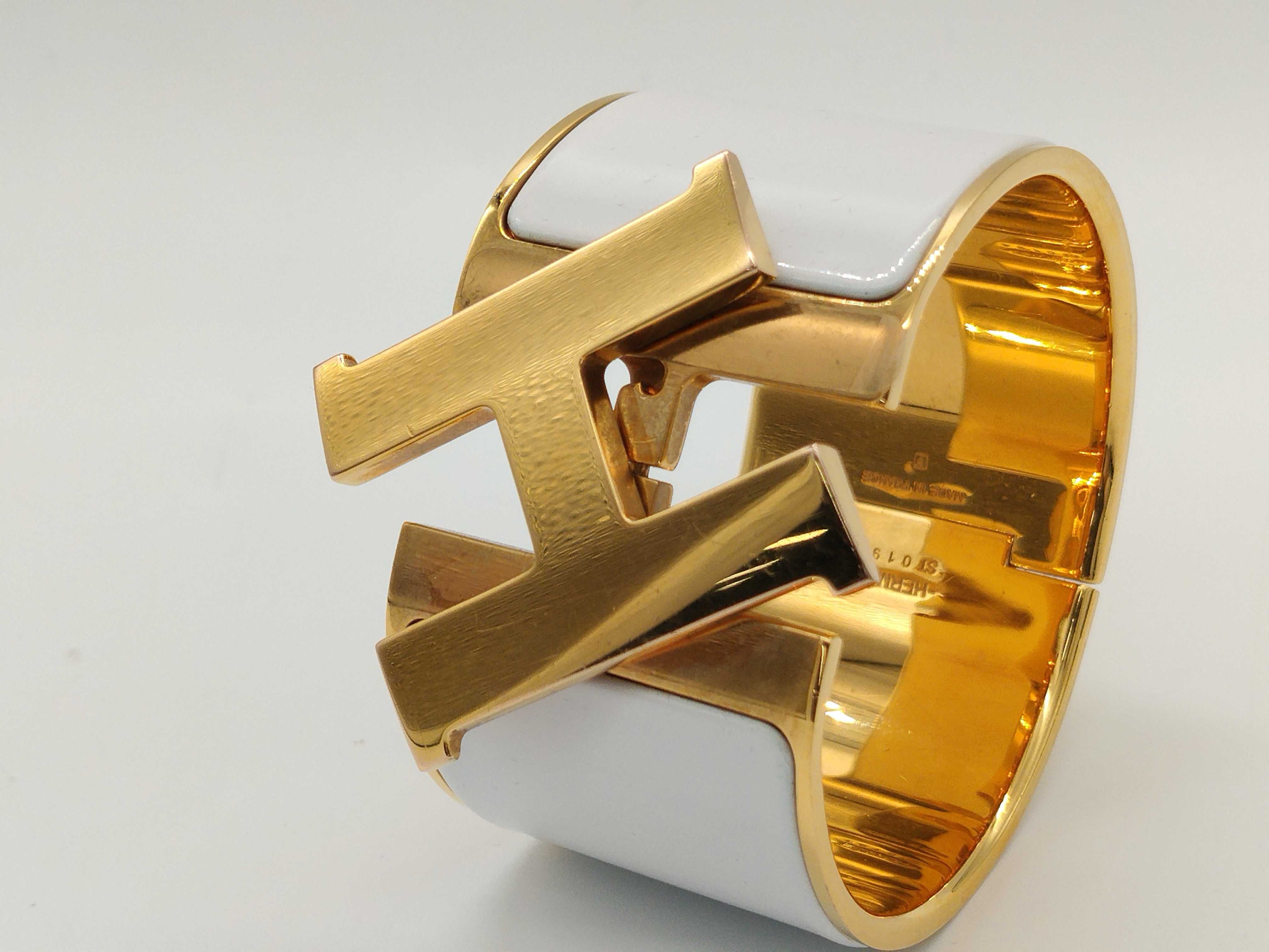 Hermès Clic Clac Gold Bracelet Bracelet/Bangle — view 6