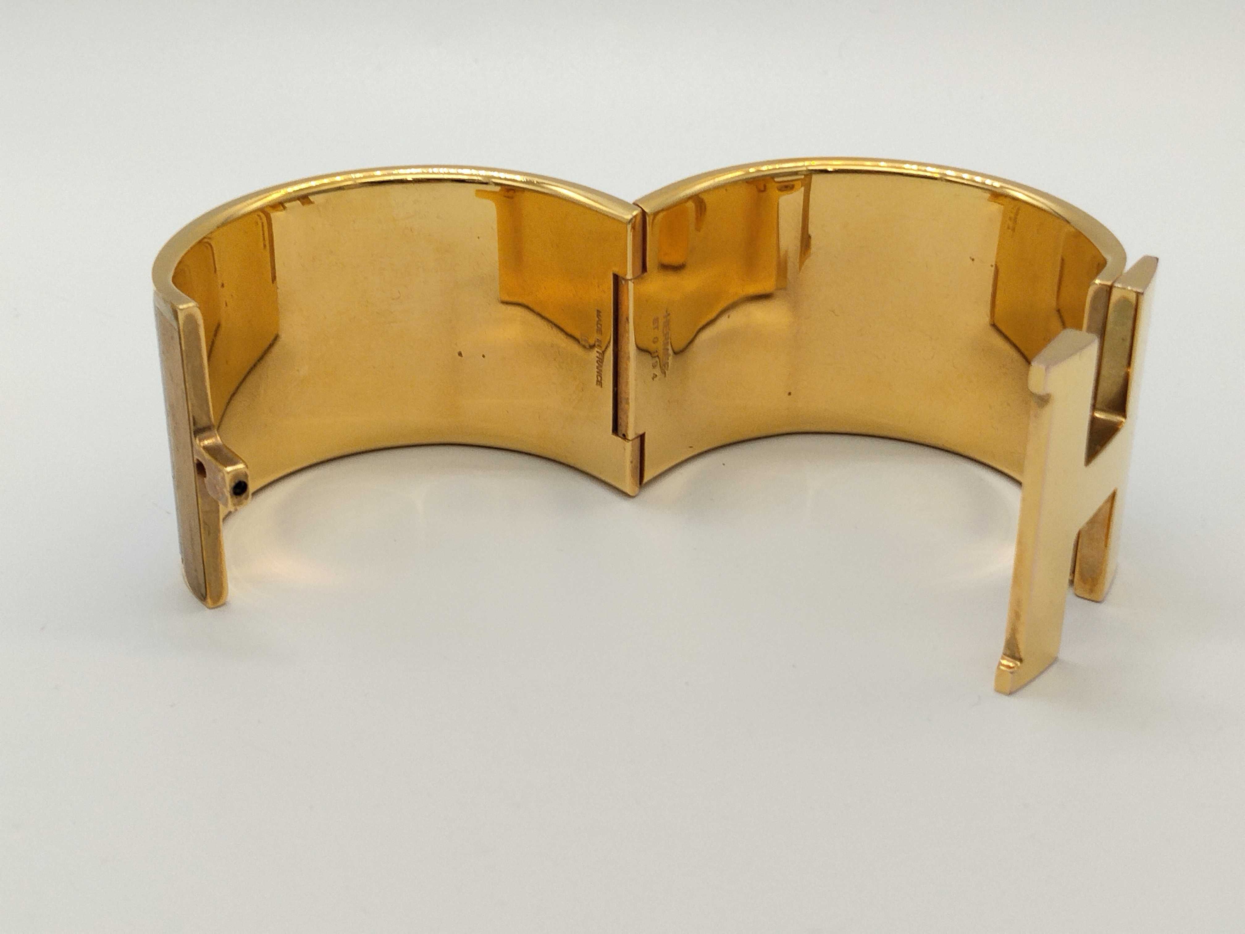 Hermès Clic Clac Gold Bracelet Bracelet/Bangle — view 7