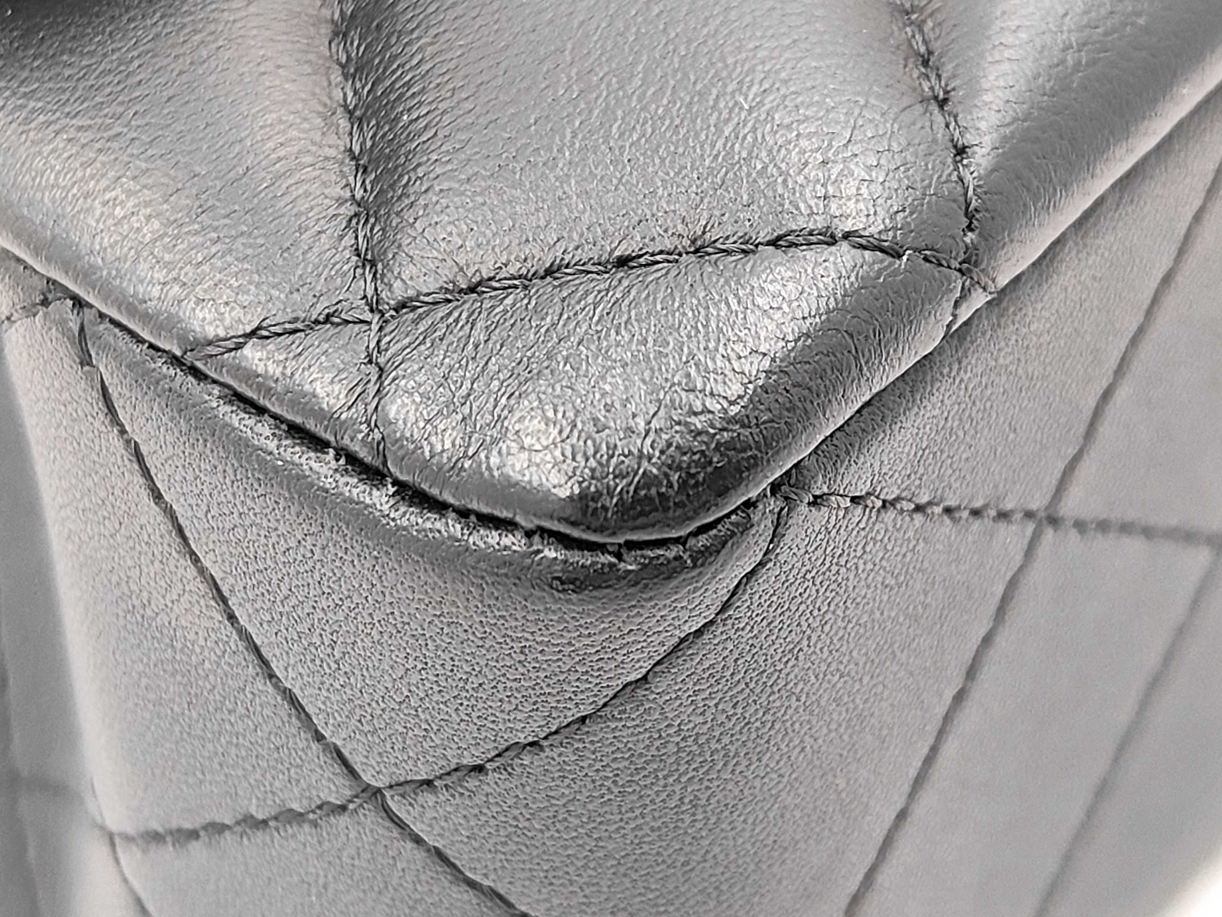Lambskin Black 2-Way Top Handle Shoulder Bag — view 6