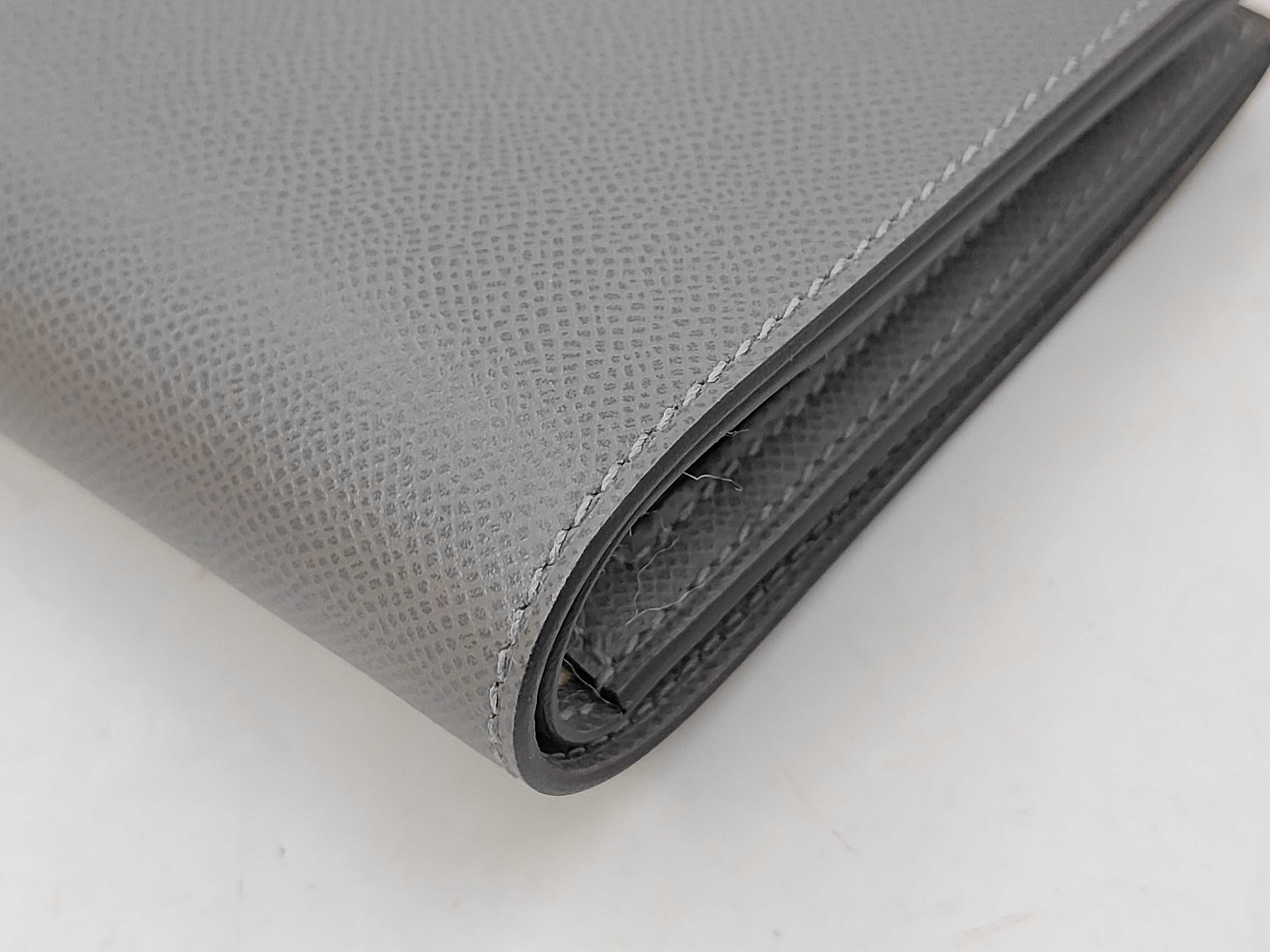 Bearn Compact Wallet, Gray, Gold Hardware, K Stamp — view 3