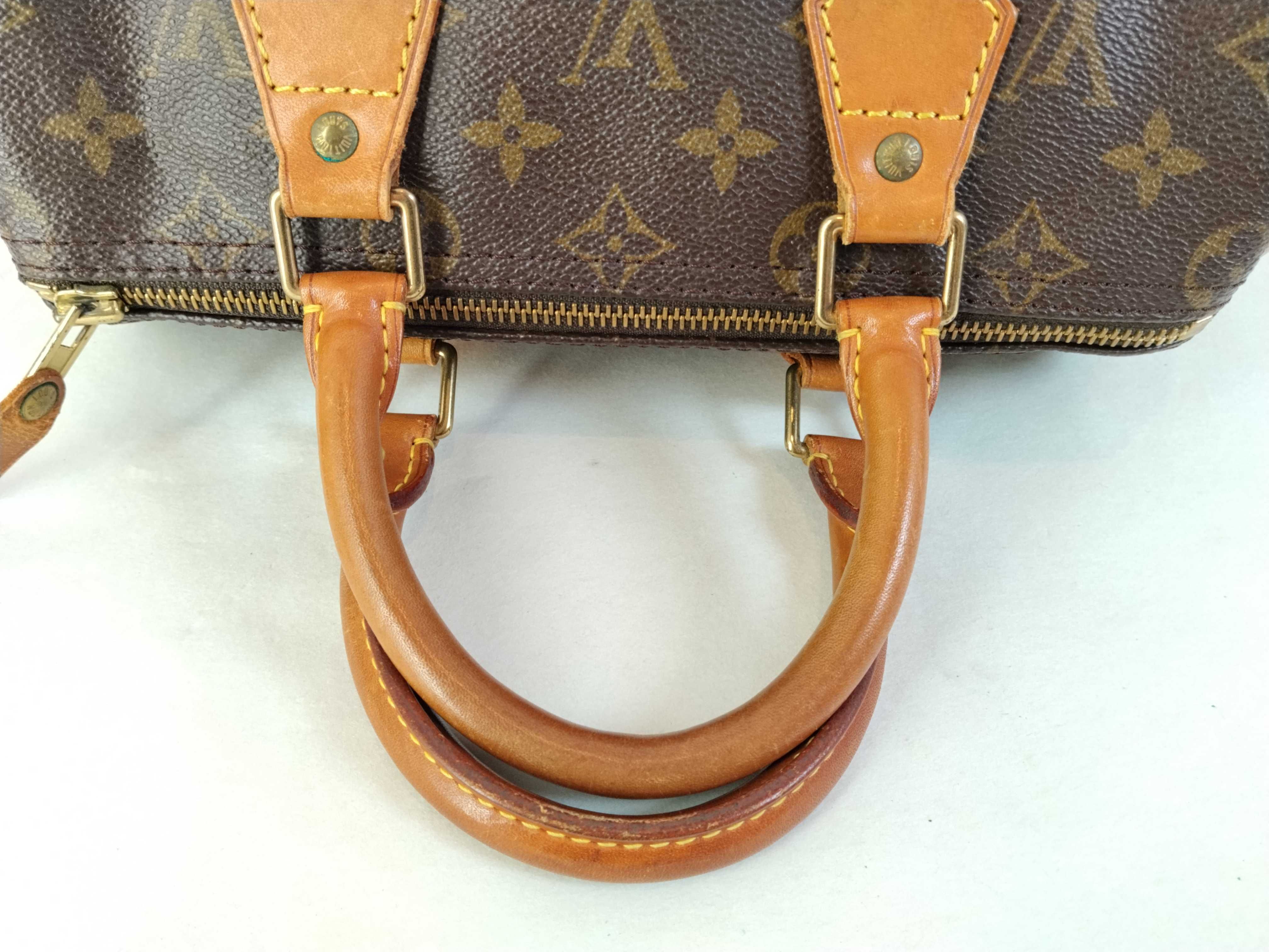 Monogram Speedy 25 M41528 SP0945 Brown Boston Bag with Padlock — view 3