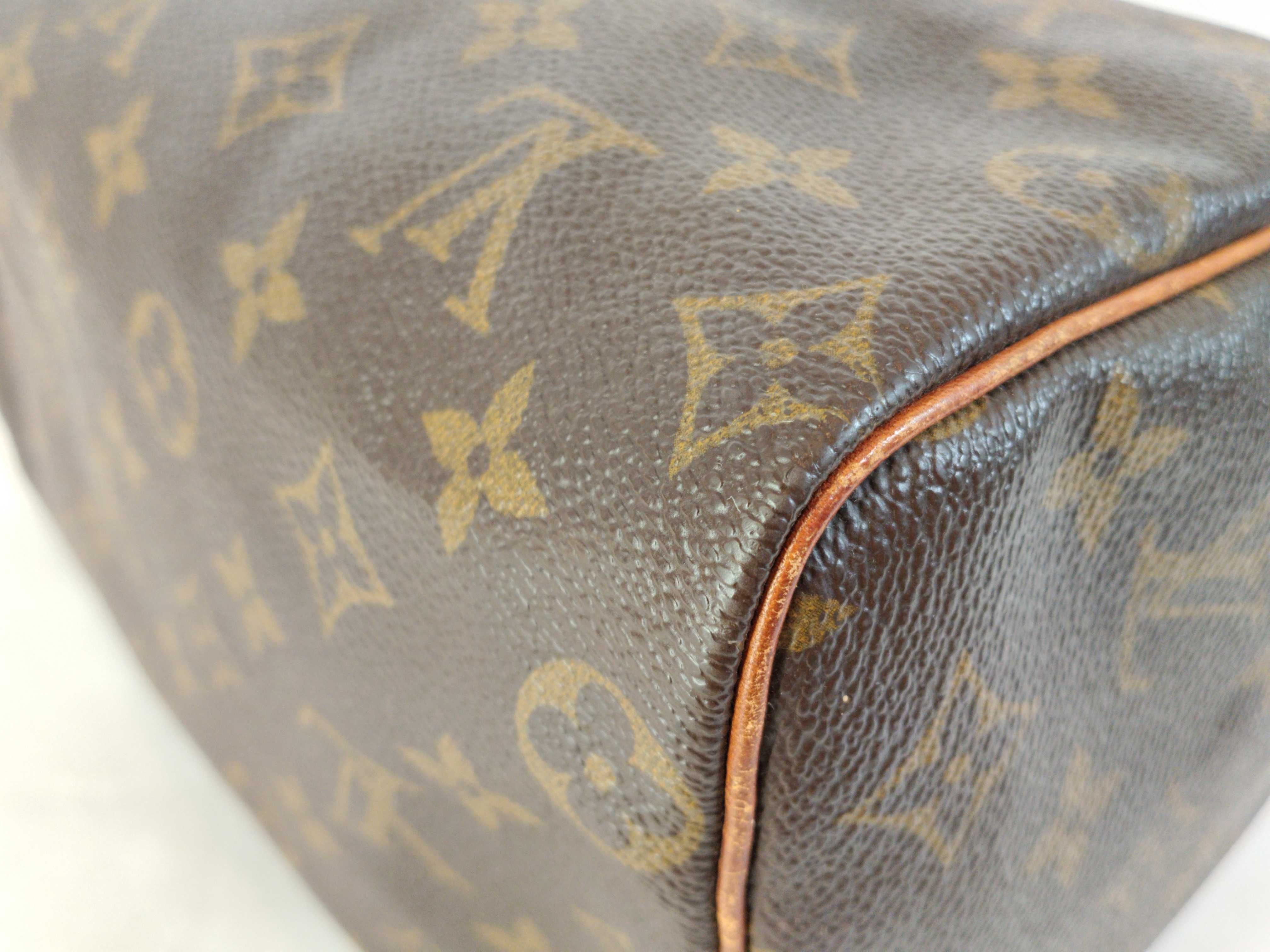 Monogram Speedy 25 M41528 SP0945 Brown Boston Bag with Padlock — view 7