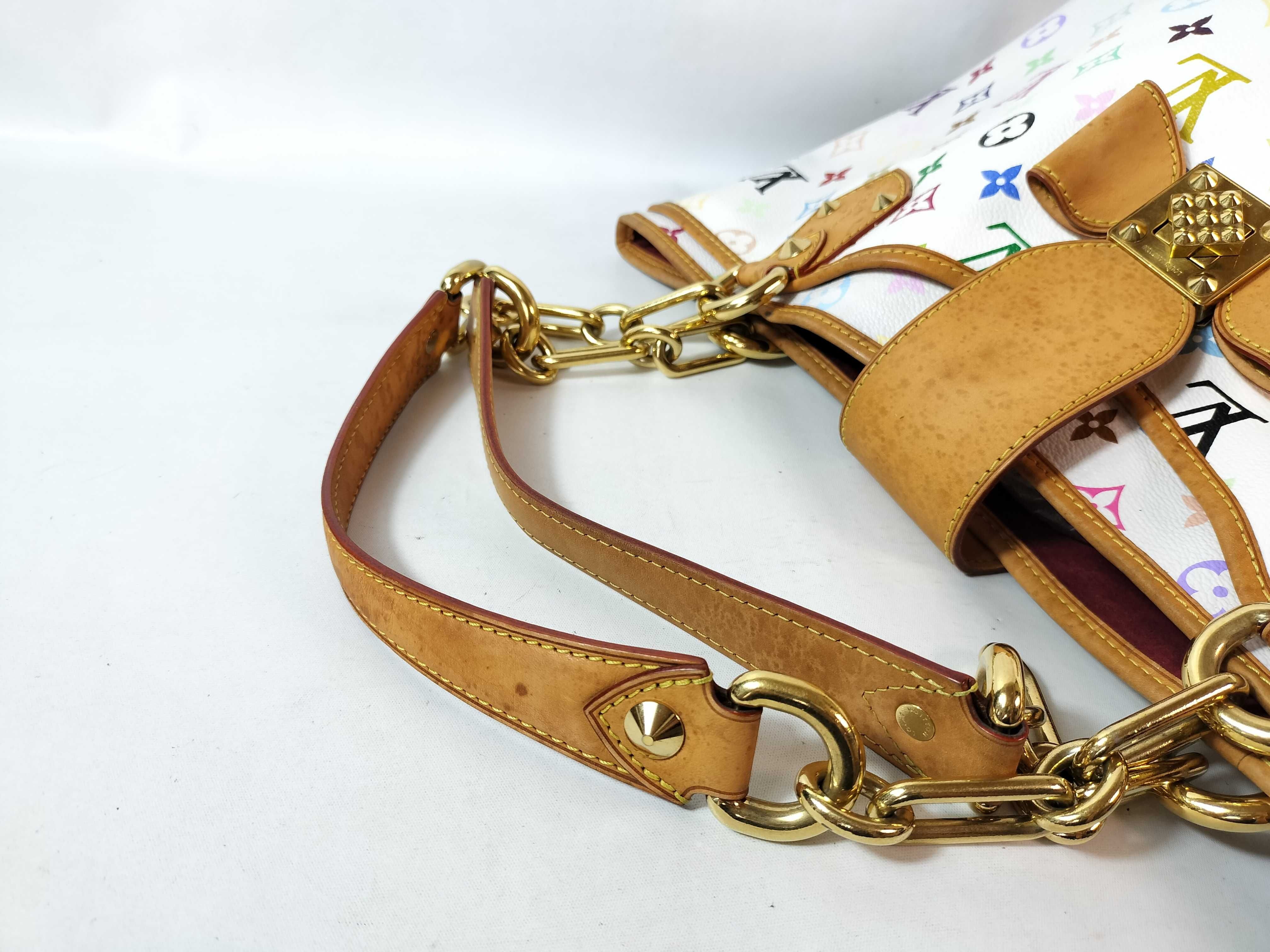 Monogram Multicolor ID- Multicolor Annie GM M40303 SR1131 Canvas White Handbag — view 3