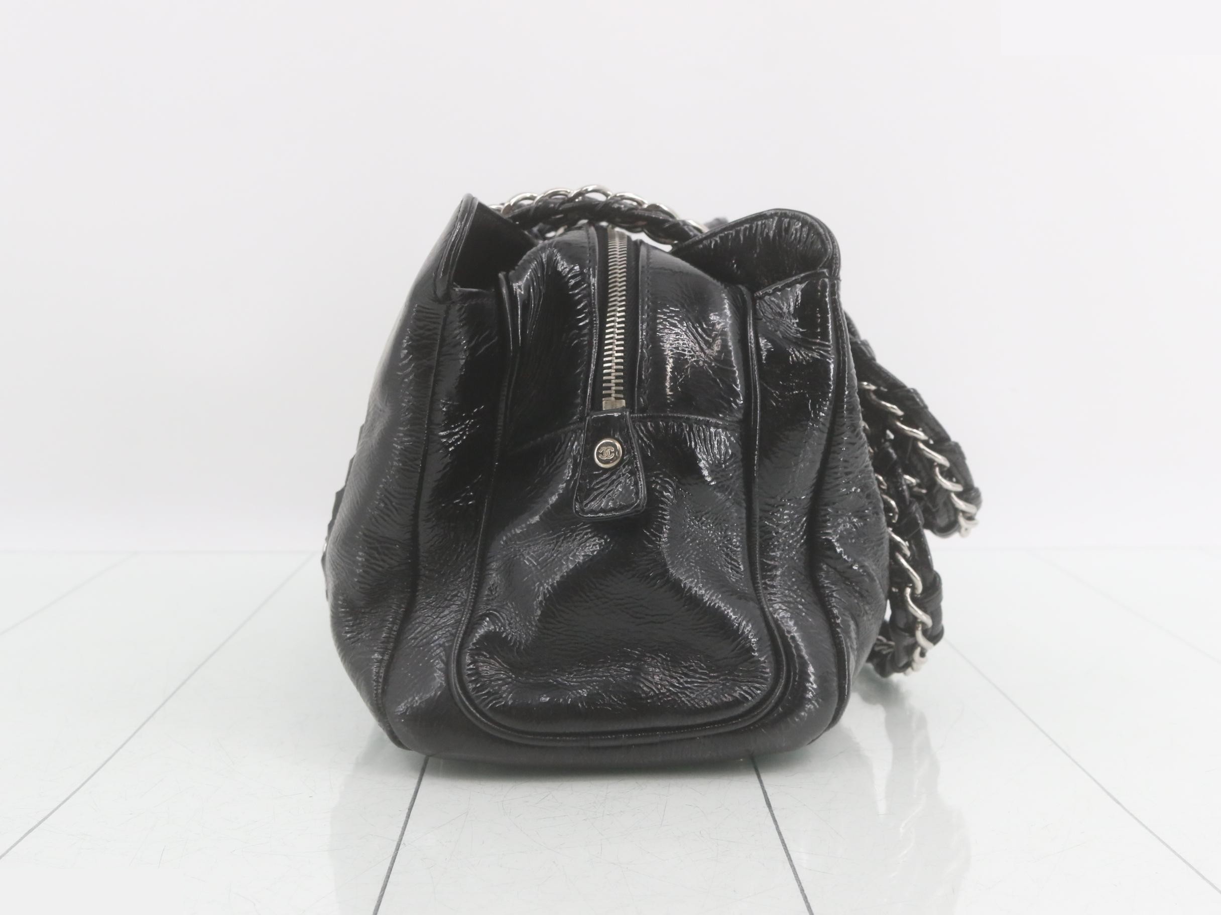 Enamel Bowling Bag, Chain Semi-Shoulder Bag — view 3