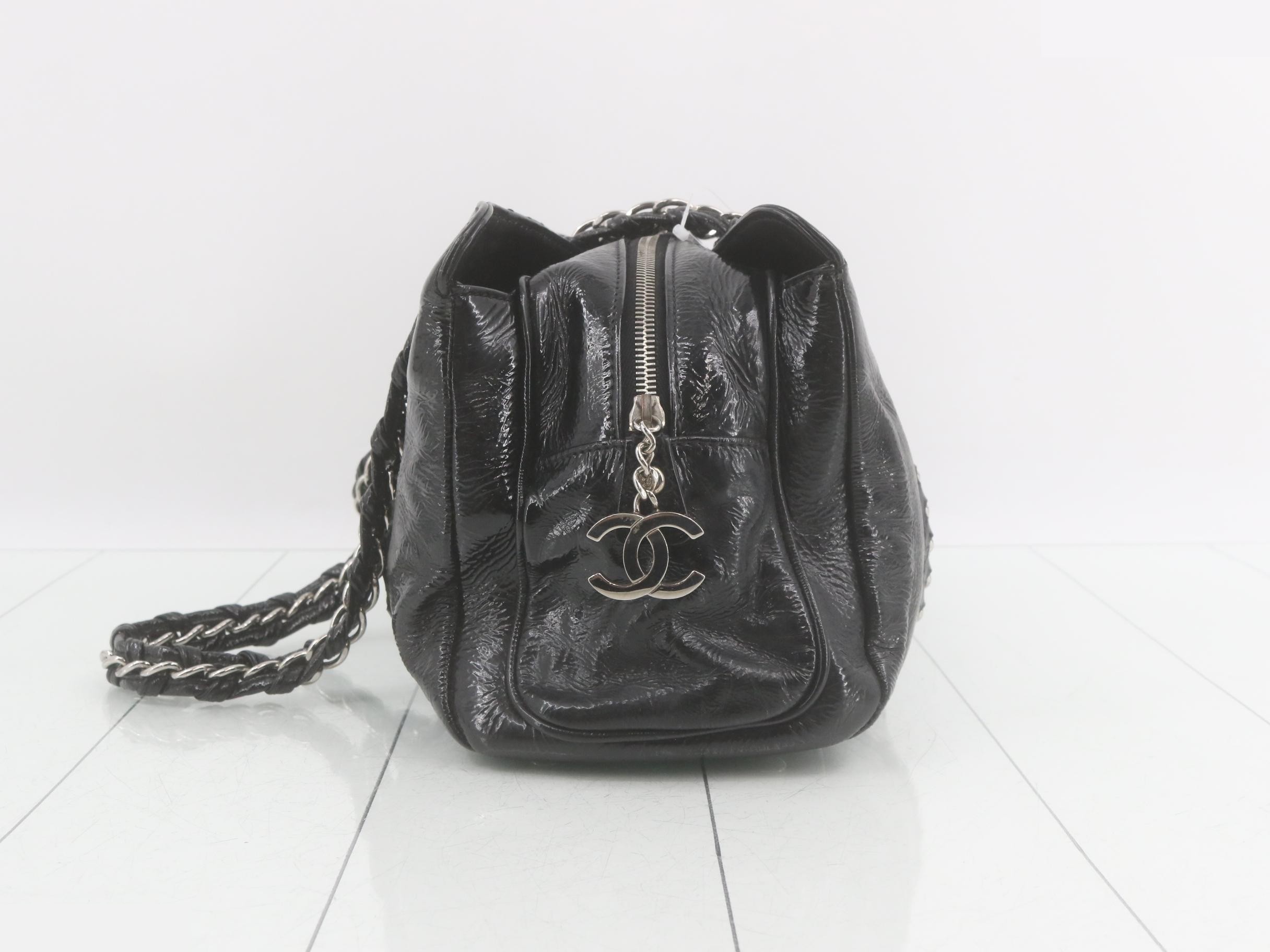 Enamel Bowling Bag, Chain Semi-Shoulder Bag — view 4