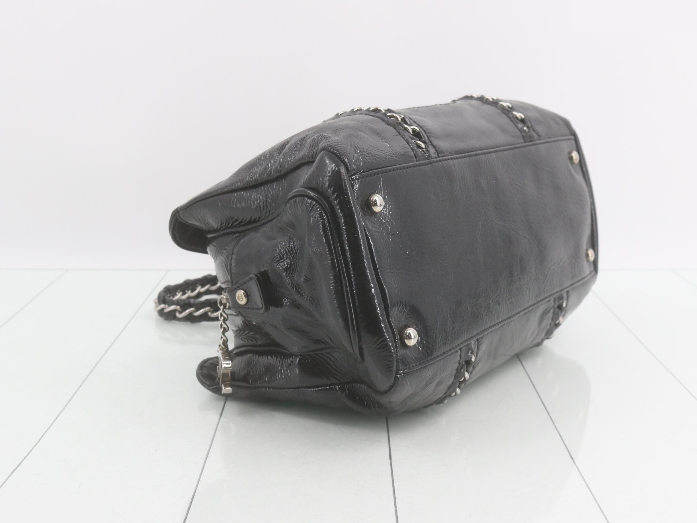 Enamel Bowling Bag, Chain Semi-Shoulder Bag — view 5