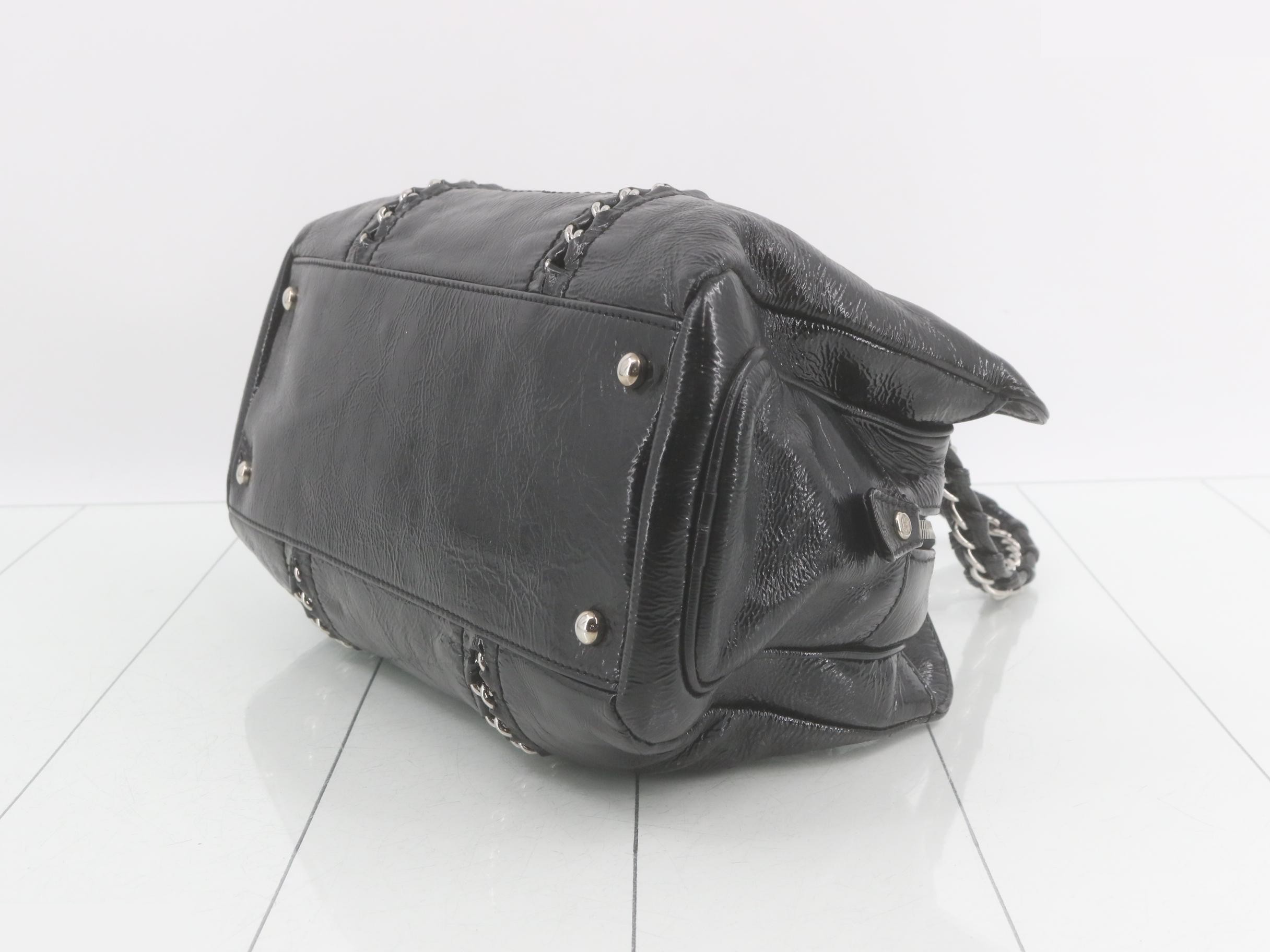 Enamel Bowling Bag, Chain Semi-Shoulder Bag — view 6