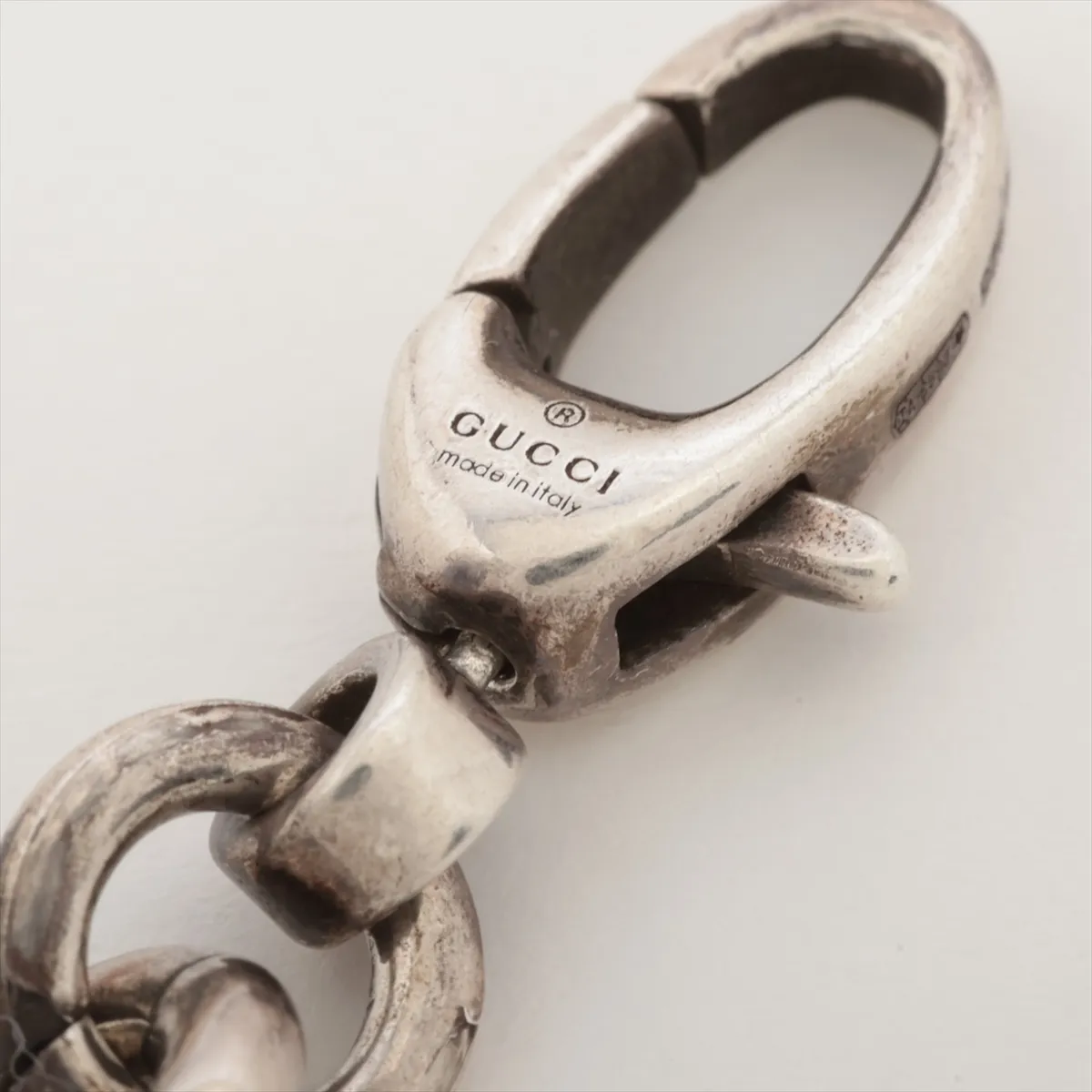 Interlocking G Bracelet, Size 17, 925 Sterling Silver, 18.4g. Shows signs of wear including — view 5