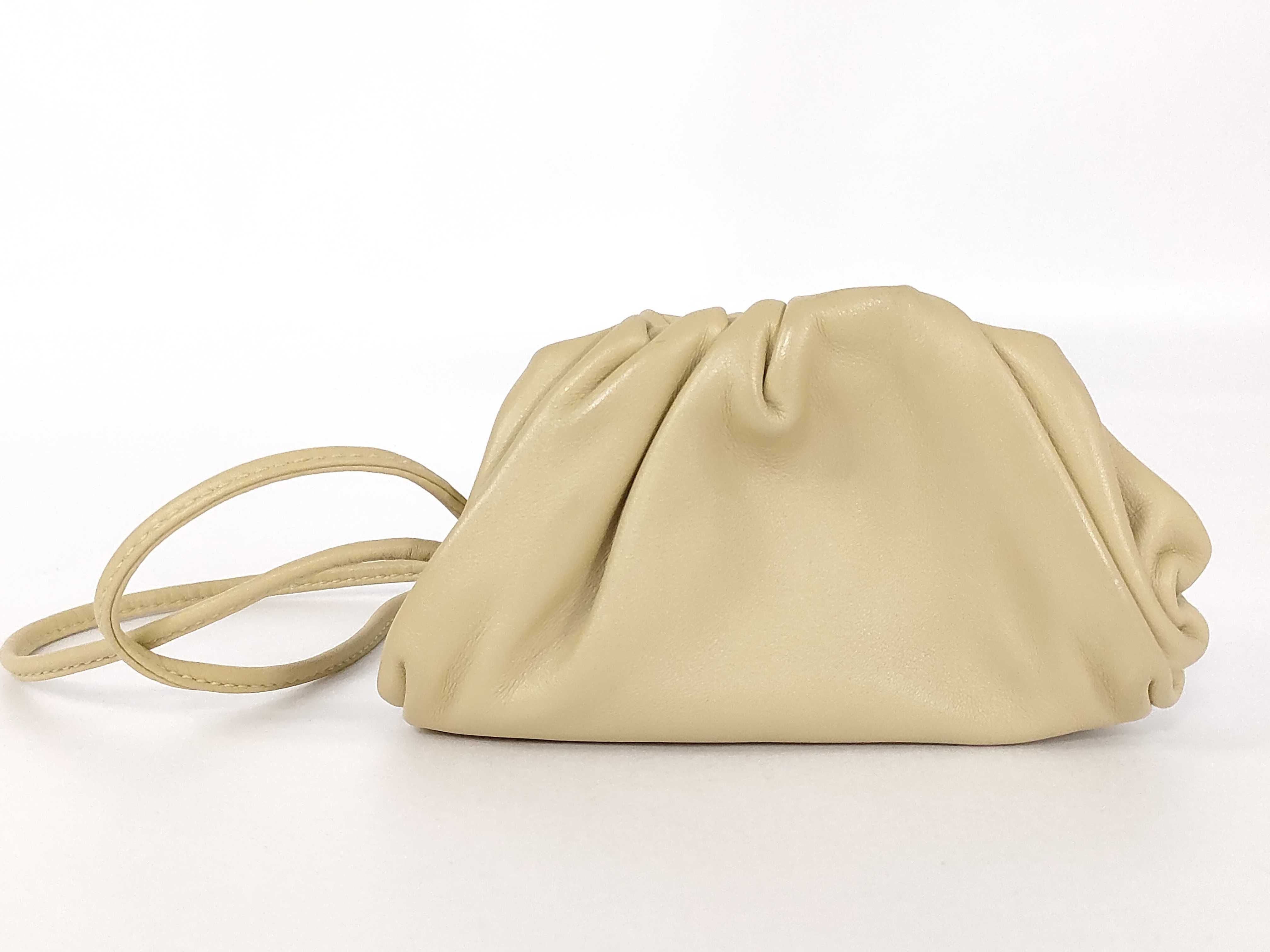 The Pouch Shoulder Bag (Beige, Clasp Closure)