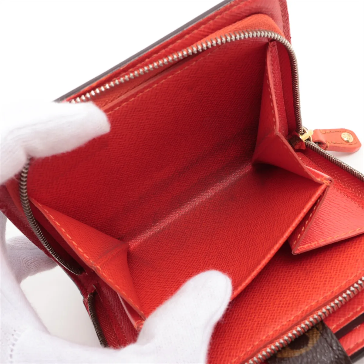 Monogram Compact Zip M95189 MI0046 Orange Compact Wallet — view 5