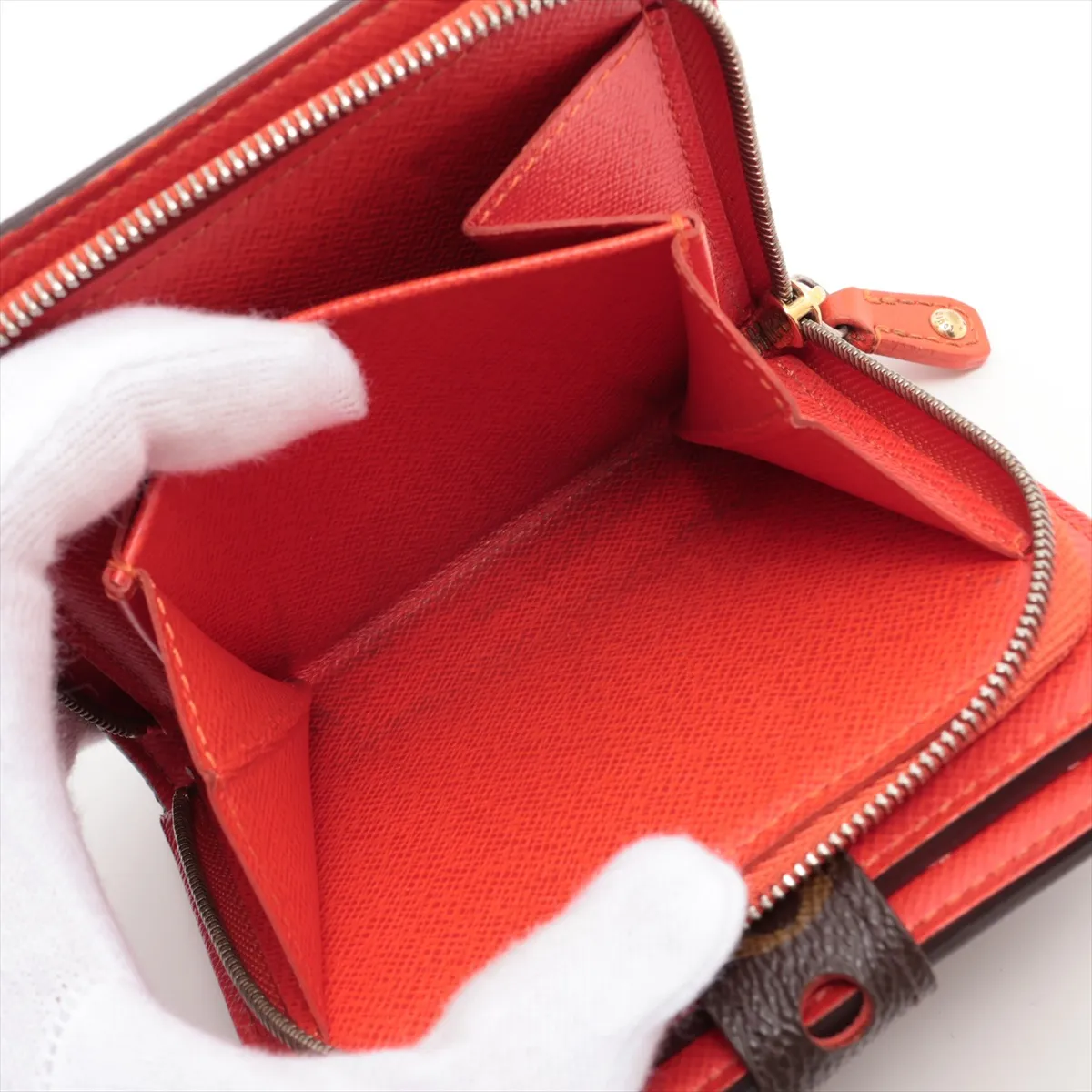 Monogram Compact Zip M95189 MI0046 Orange Compact Wallet — view 6