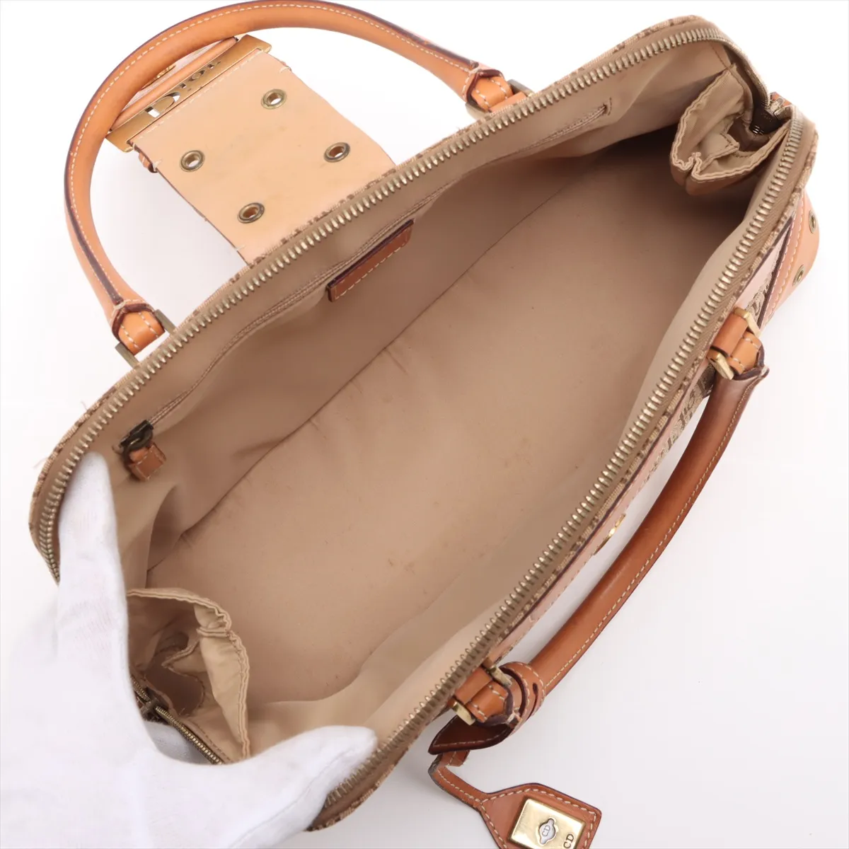 Street Chic Canvas x Leather Handbag Beige — view 7